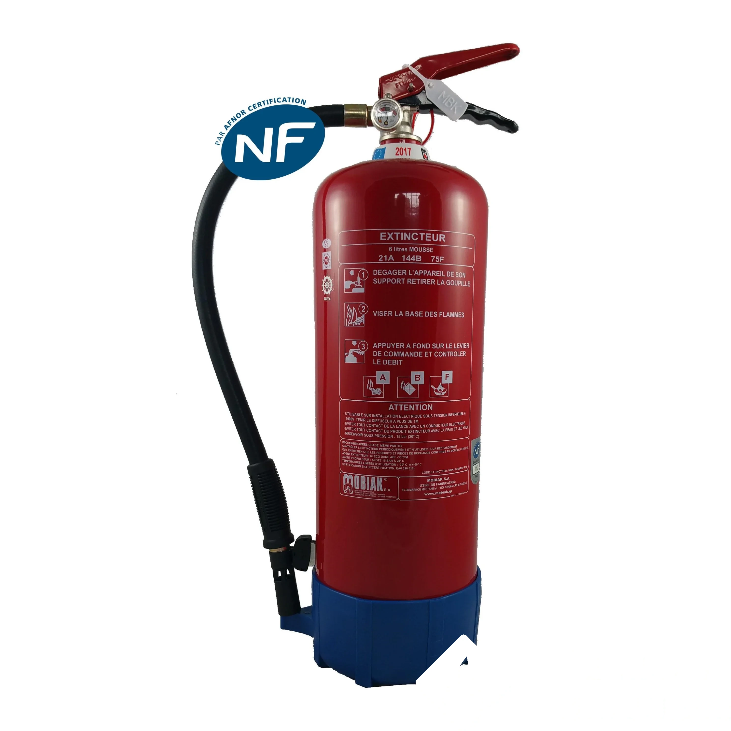 Extincteur 6 L Antigel - ABF - Marque MOBIAK