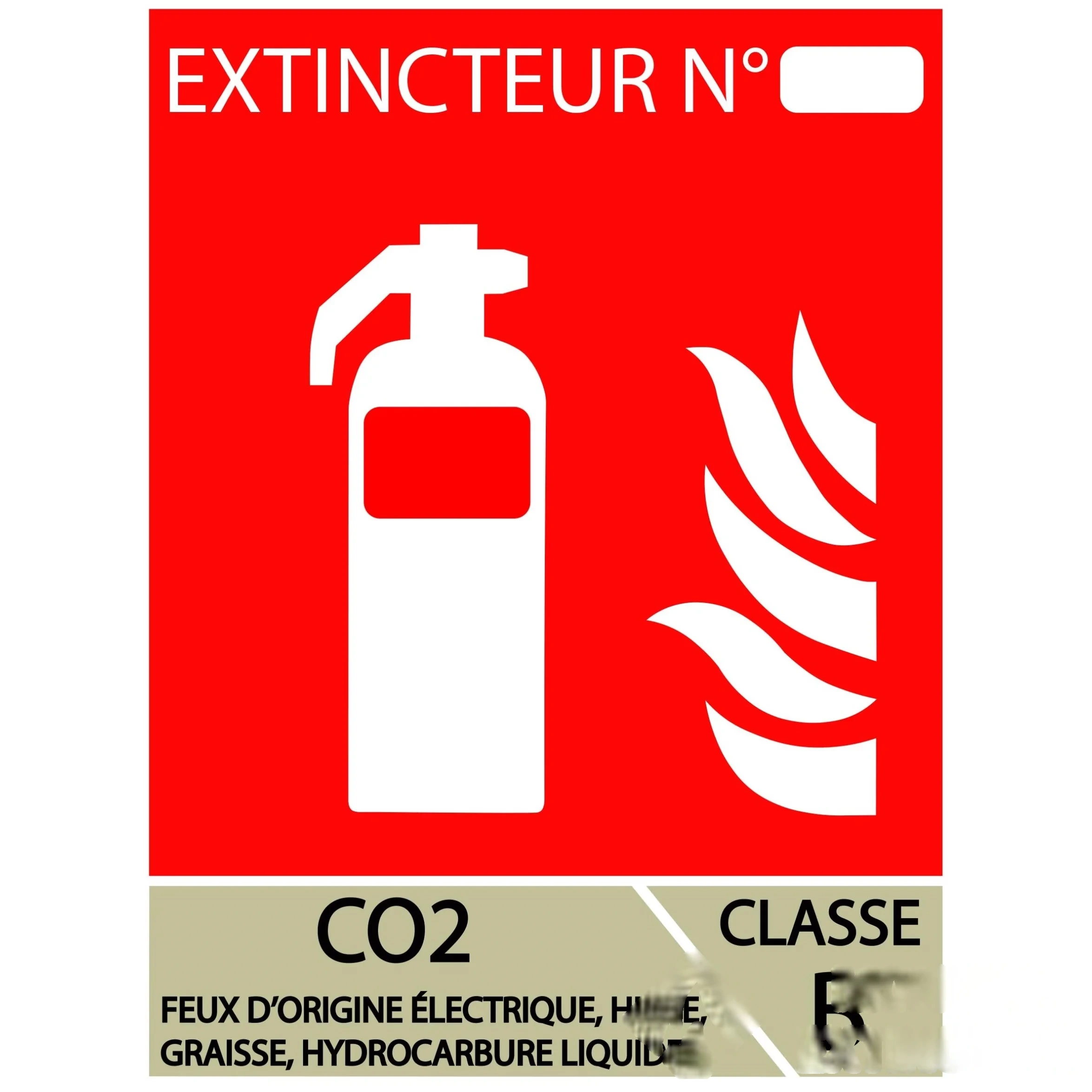 Lot de 10 Panneaux extincteur CO₂ 100 × 150 mm — image 1