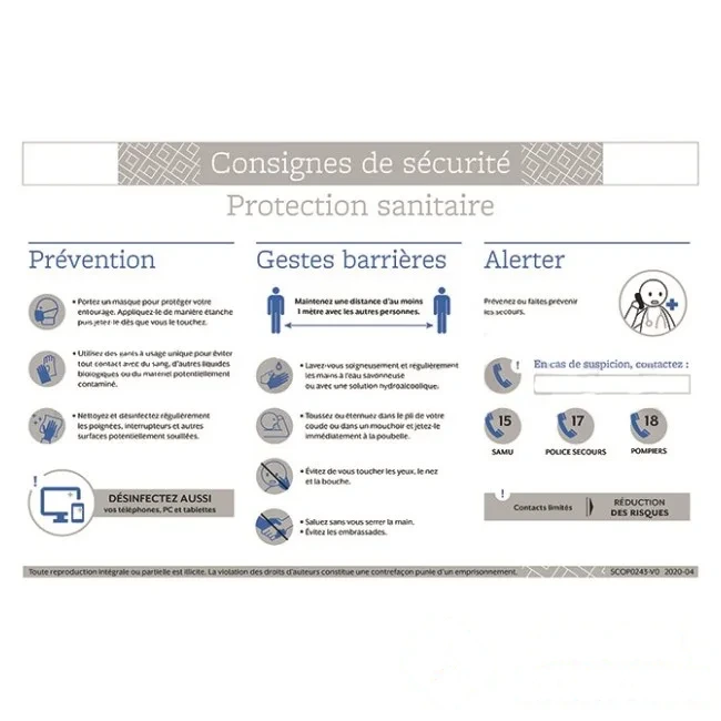 Consigne de sécurité - COVID - Format A4 — image 1