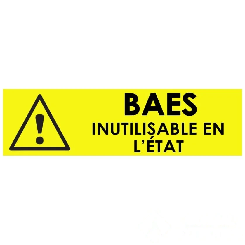 50 adhésifs "BAES hors service" 7 cm × 2 cm — image 1