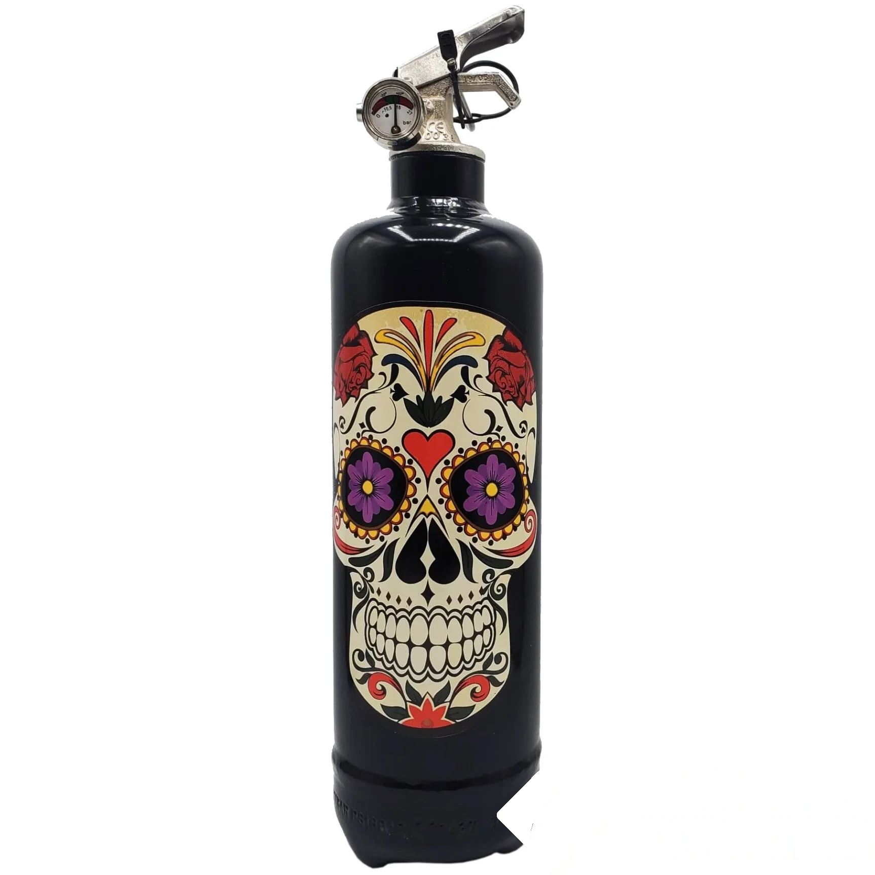 Extincteur Design "FLAWER SKULL"