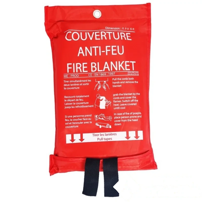 Couverture anti-feu 0,9 × 0,9 m étui souple — image 1