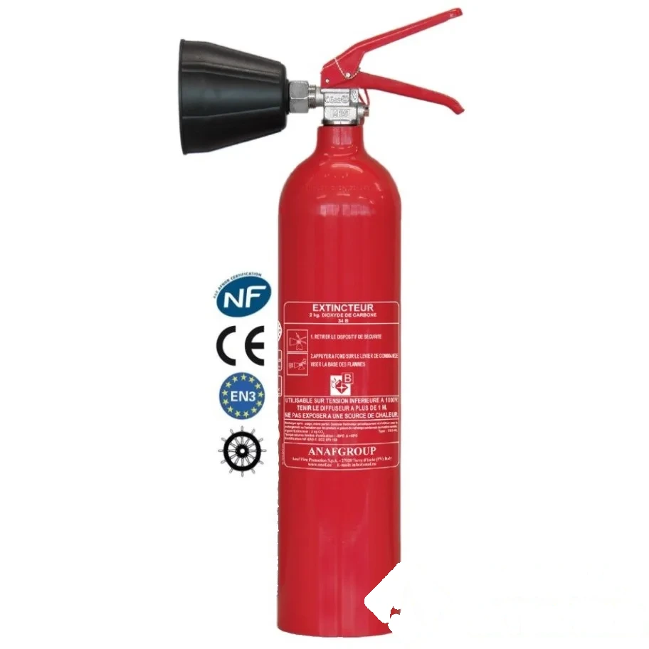 Extincteur CO₂ capacité 2 kg NF Aluminium - Marque ANAF