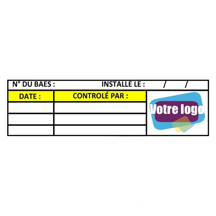 500 Étiquettes perso Maintenance BAES - 70 × 20 mm — image 1