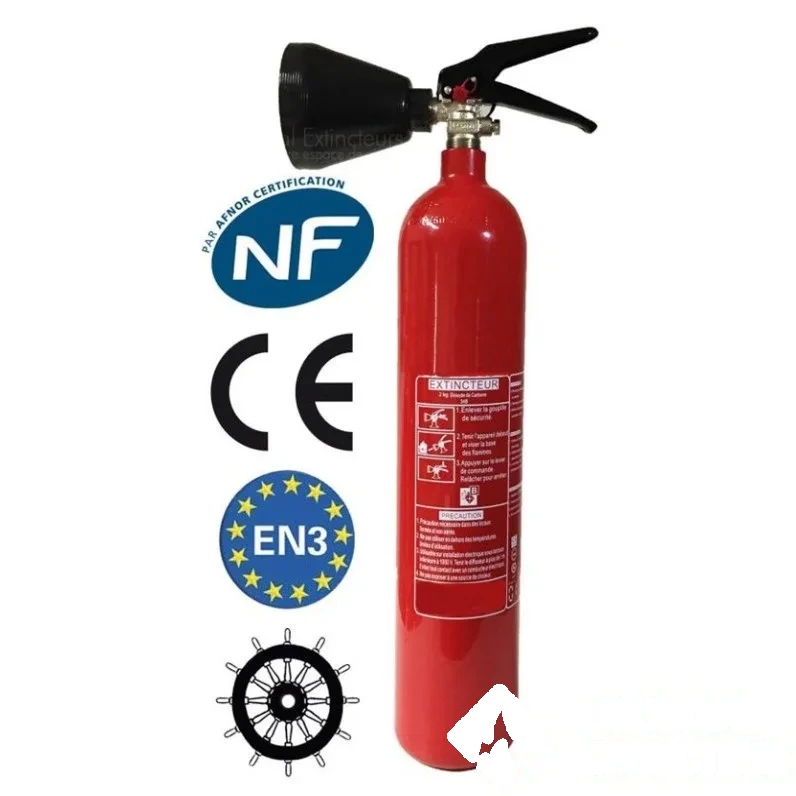 Extincteur CO₂ capacité 2 kg - NF avec support et Panneau - Marque Anaf — image 1