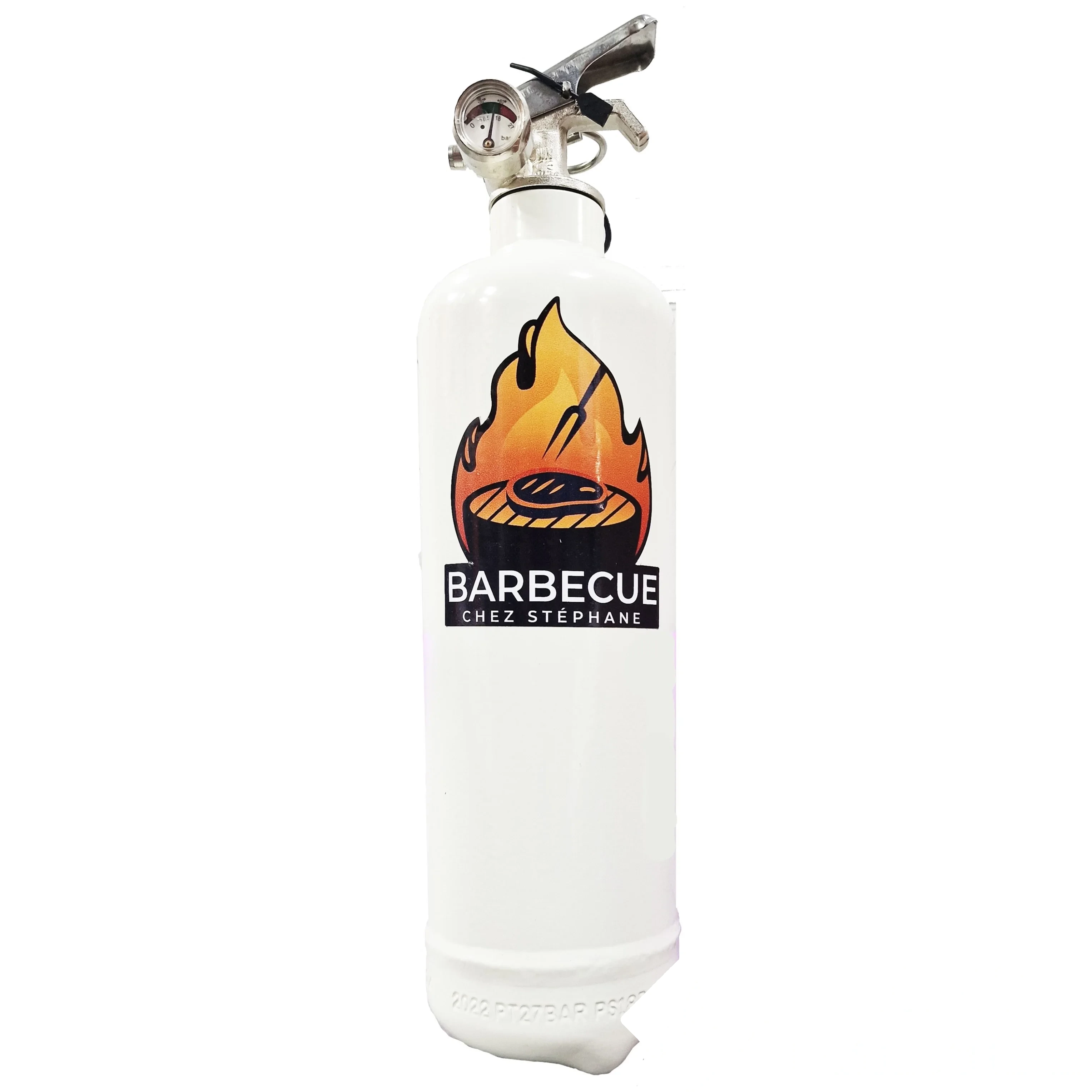 Appareil d'extinction Design "BARBECUE AVEC PRÉNOM"