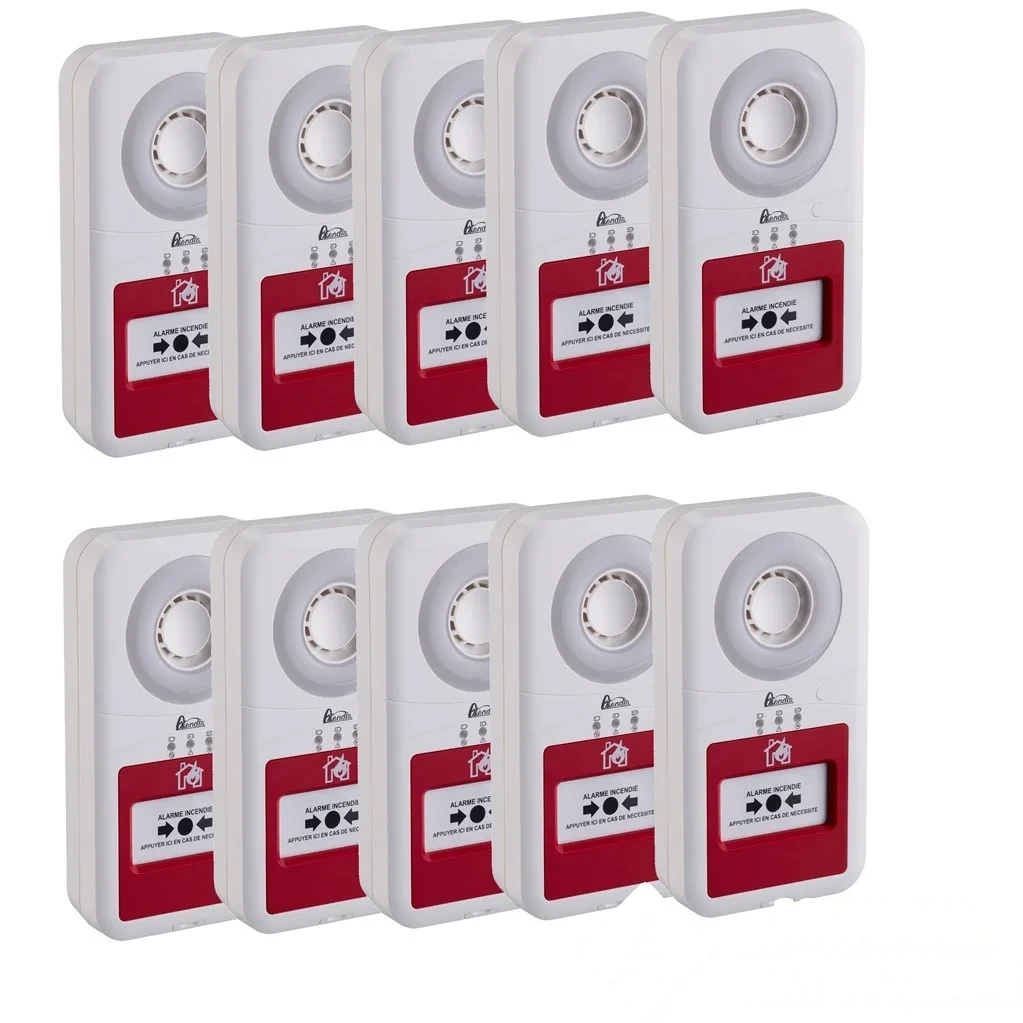 Pack de 10 alarmes type 4 avec flash lumineux — image 1