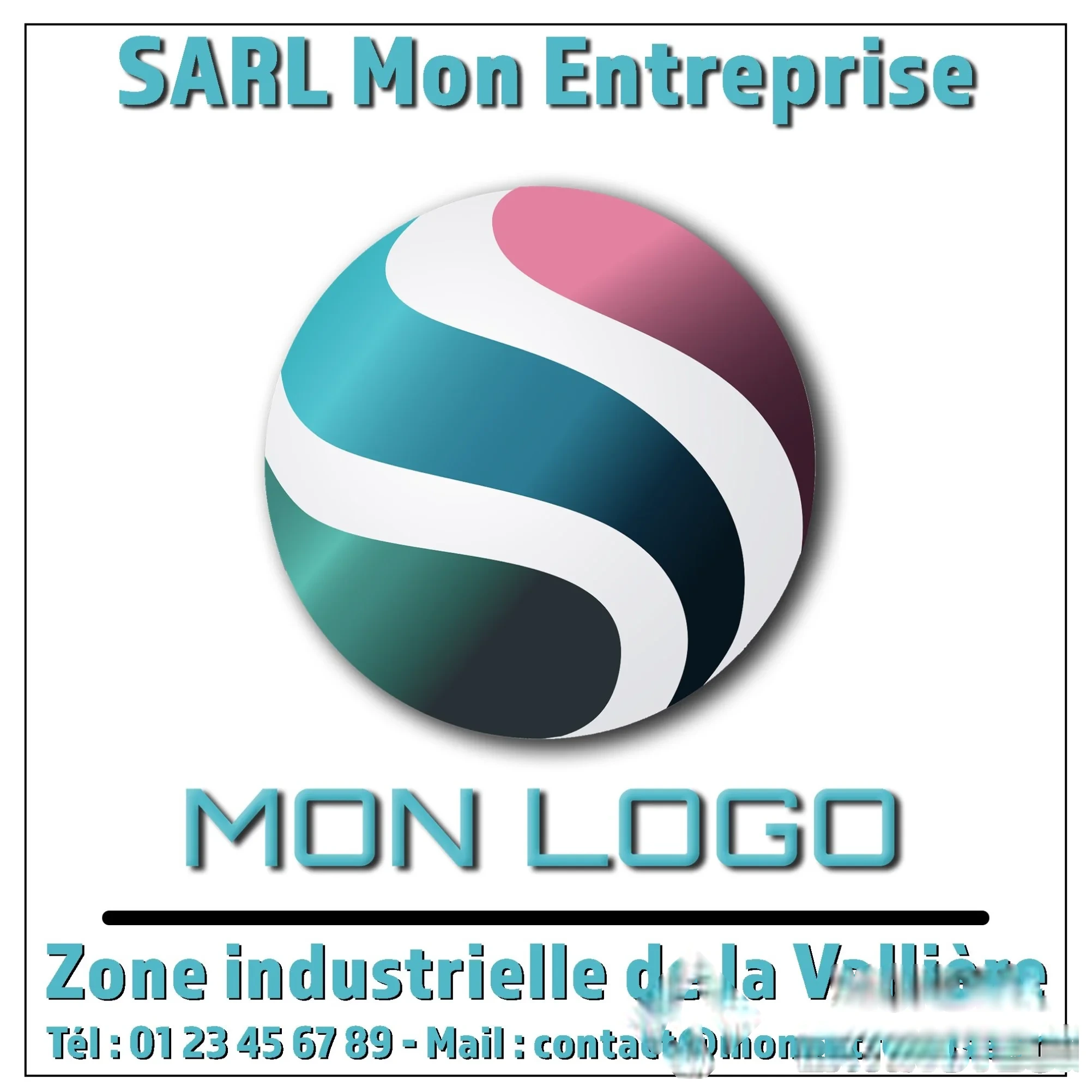 100 étiquettes de communication pour votre entreprise 5 × 5 cm