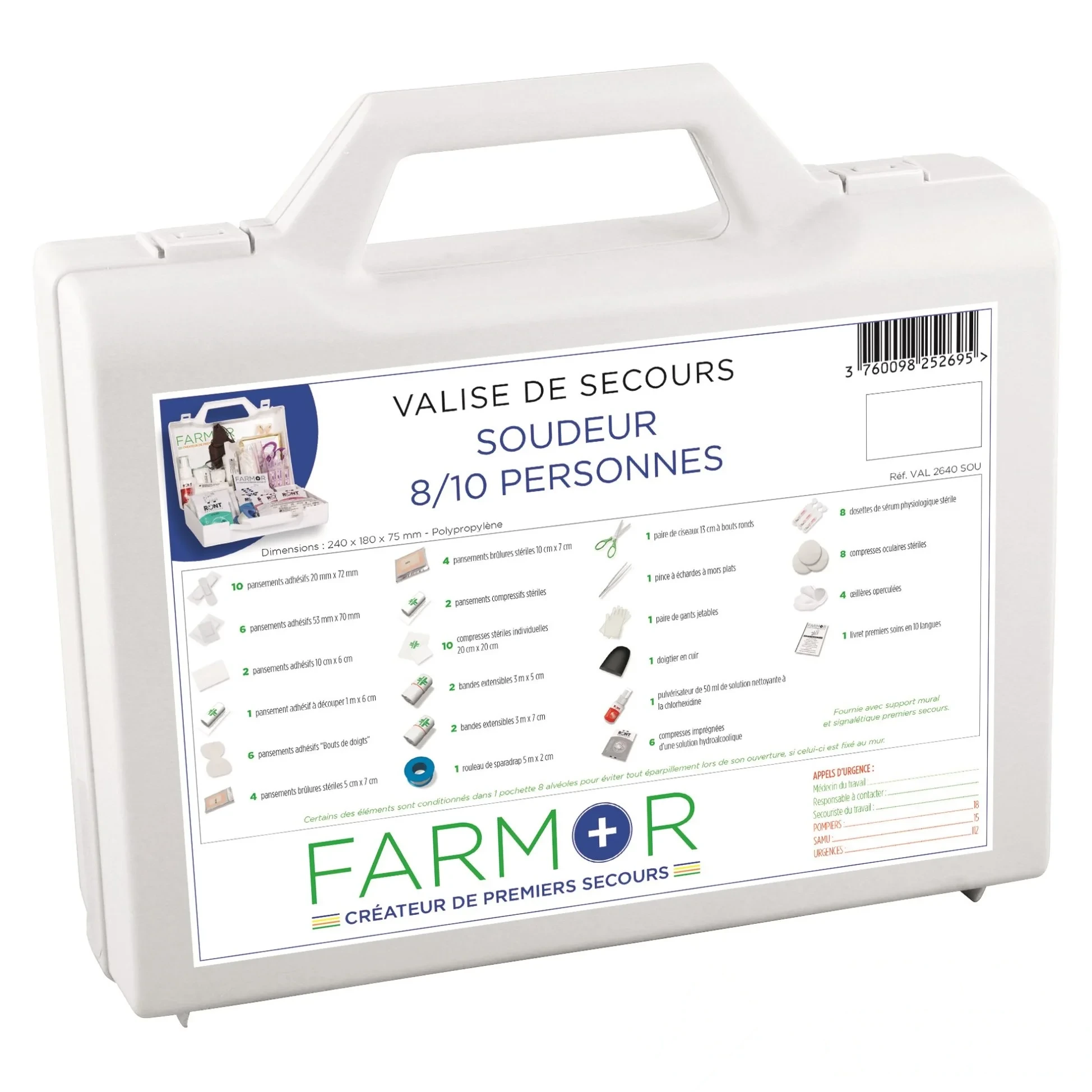 Valise de secours Soudeur 8/10 personnes — image 1
