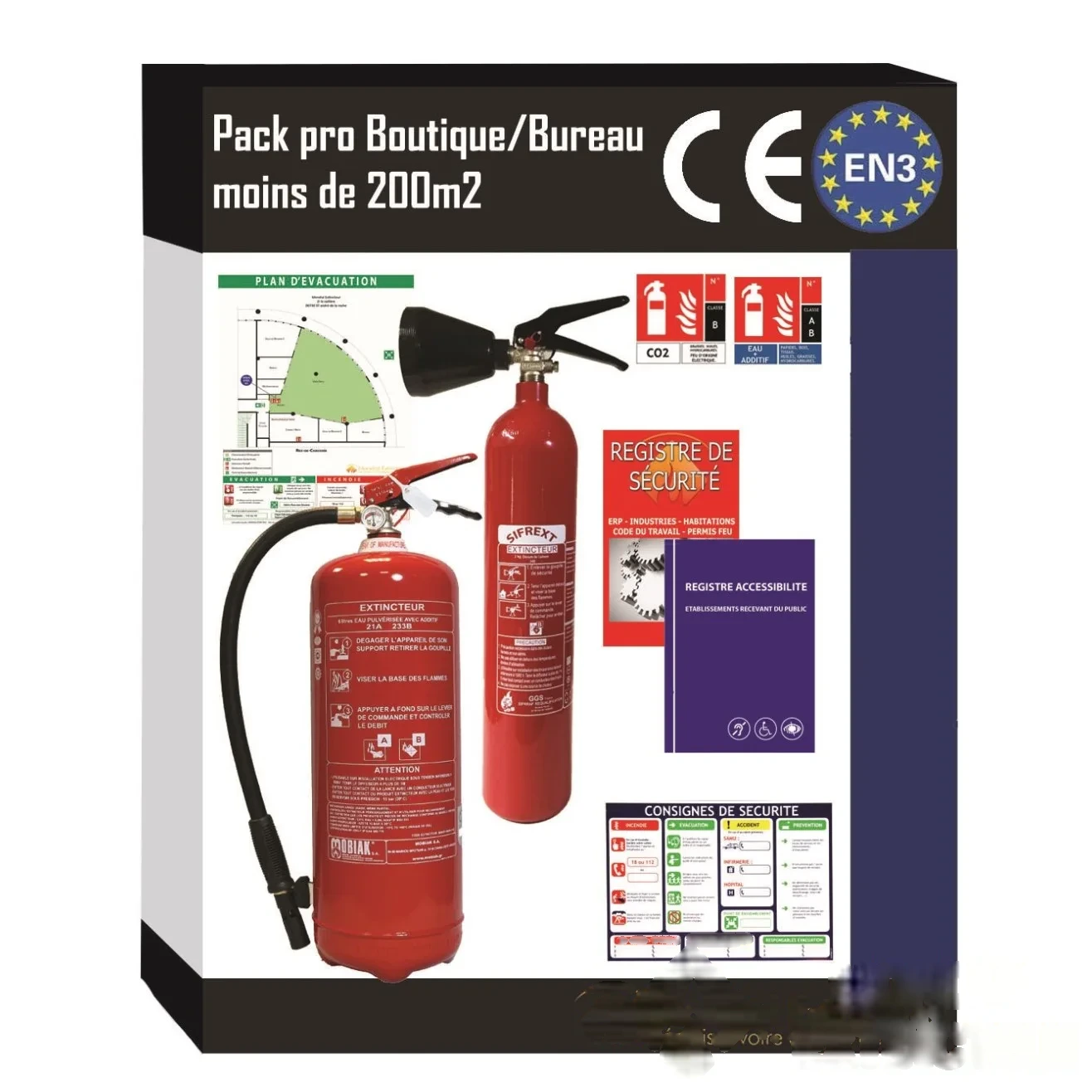 Kit complet sécurité pour bureau inférieur à 200 M² — image 1