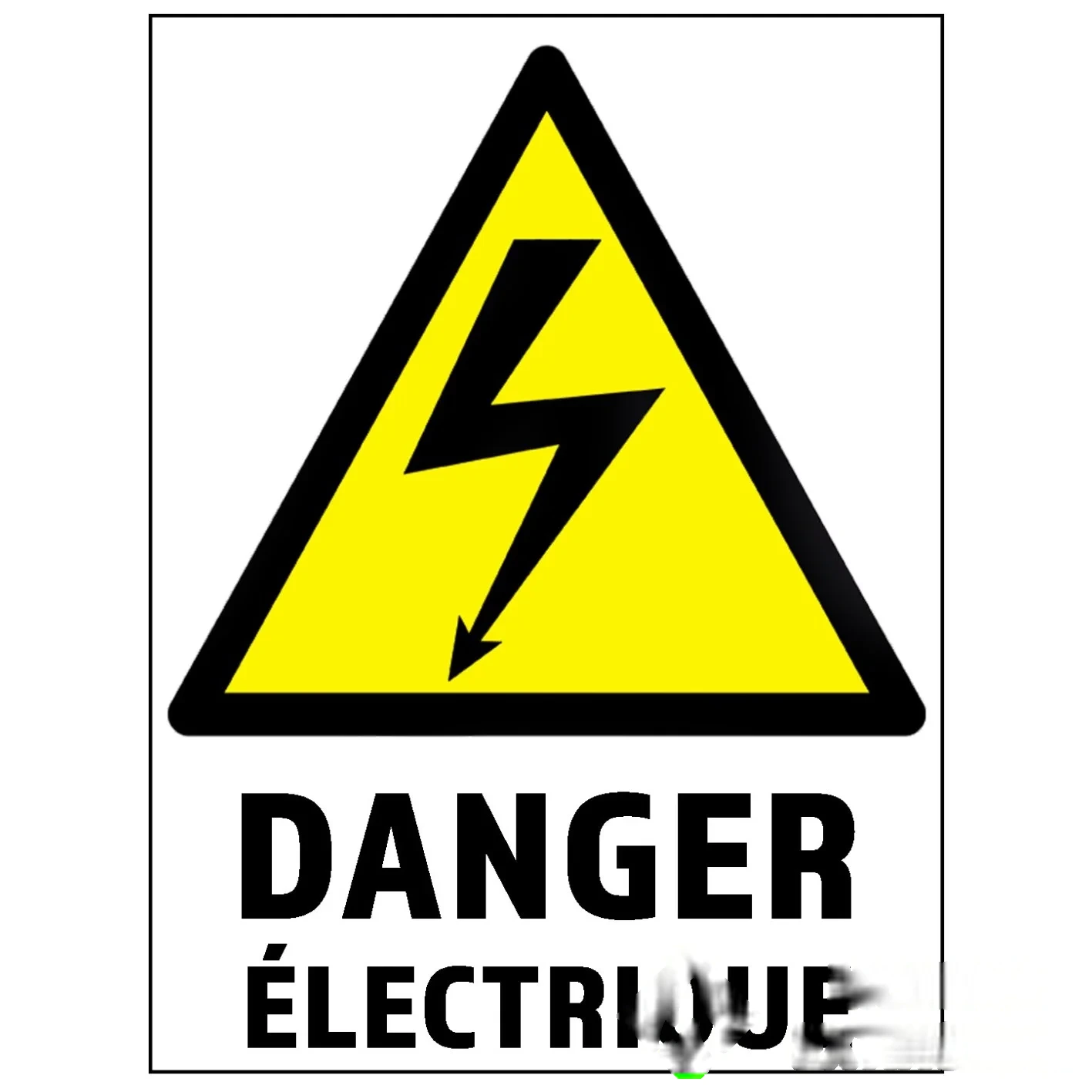 100 Adhésifs DANGER ÉLECTRIQUE dimension 10 × 7 cm