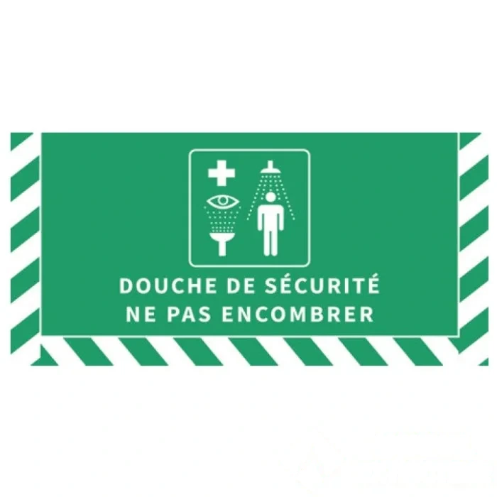 Signalisation au sol pour douche de sécurité - L.800 x H.400 mm — image 1