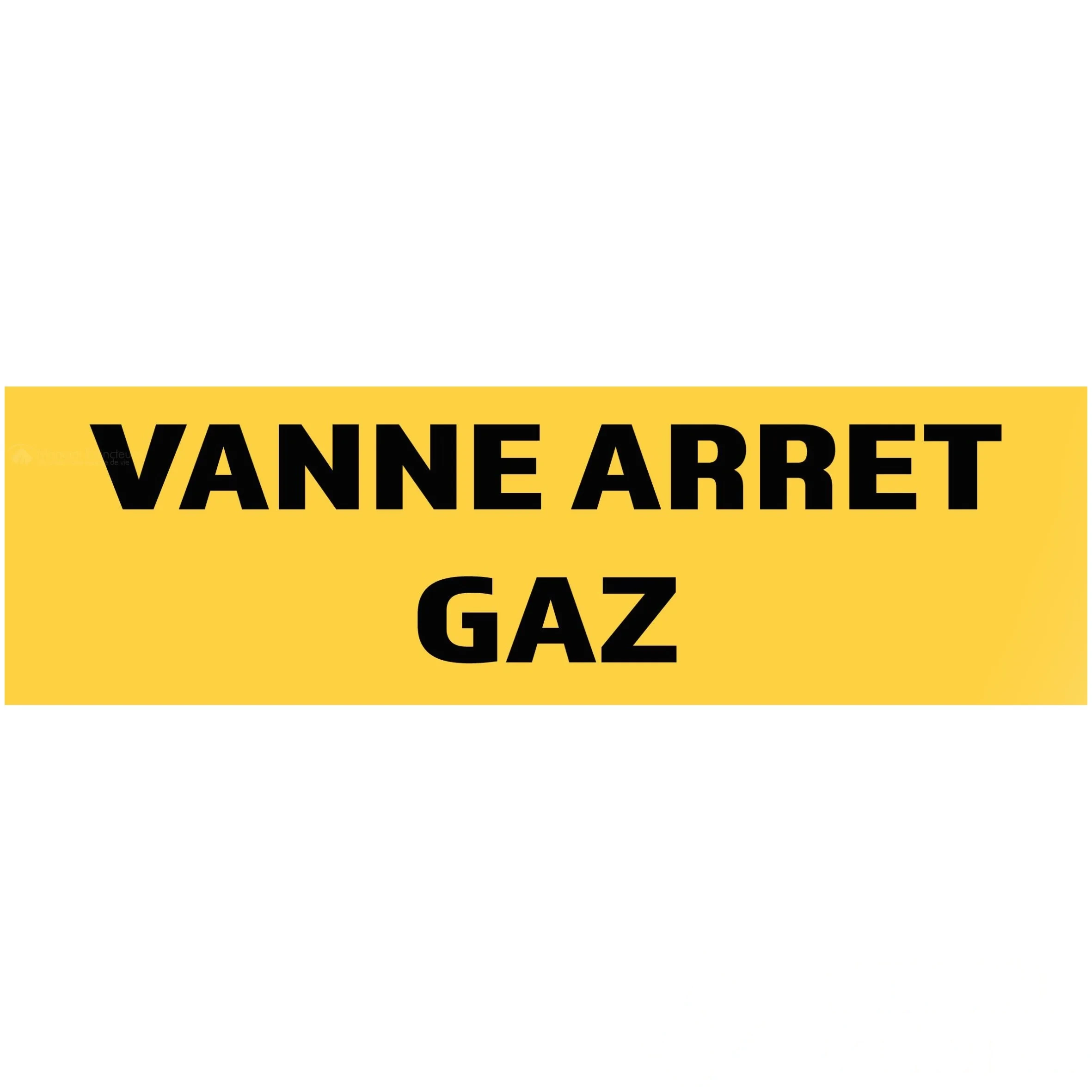 50 Panneaux "Vanne arrêt gaz" 200 mm × 60 mm — image 1