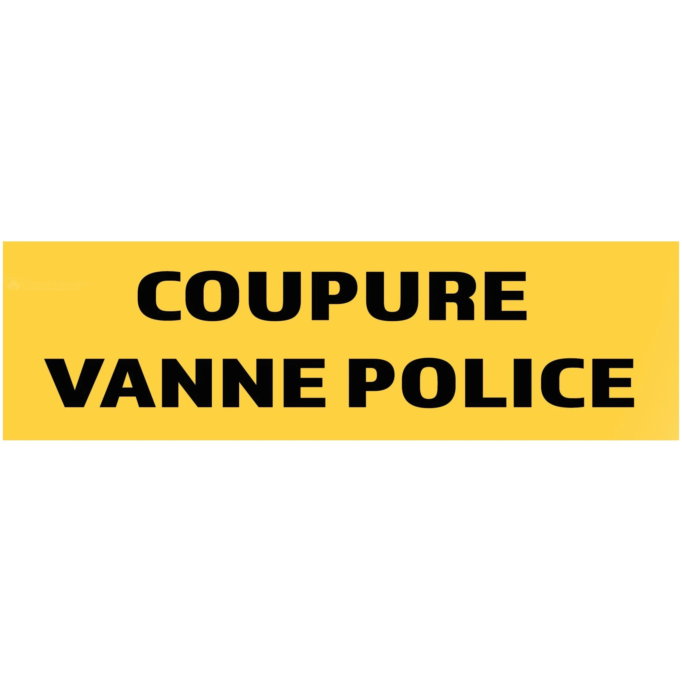 50 Panneaux "Vanne Police" 200 mm × 60 mm