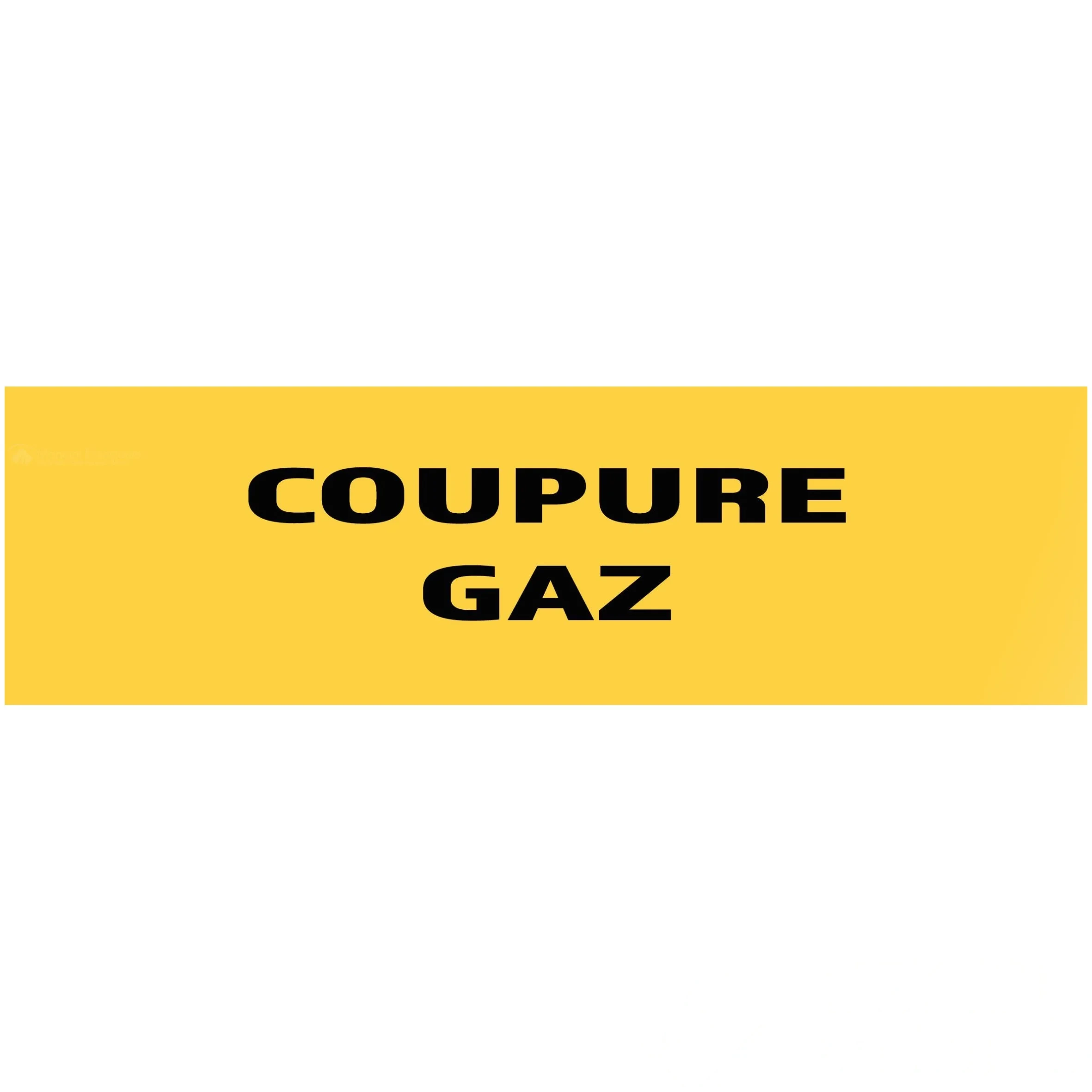 Panneau "Coupure gaz" 200 mm × 60 mm