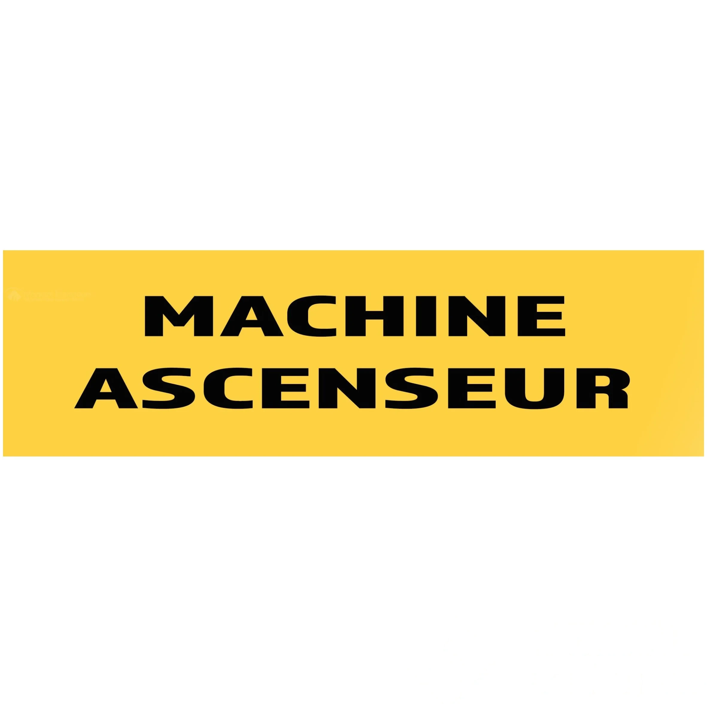 Panneau "Machinerie ascenseur" 200 mm × 60 mm — image 1