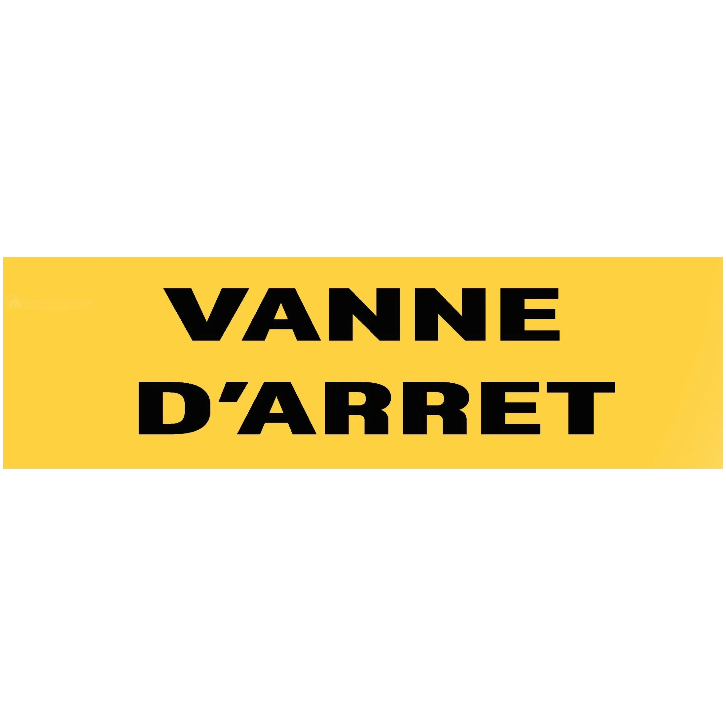 Panneau "Vanne d’arrêt" 200 mm × 60 mm — image 1