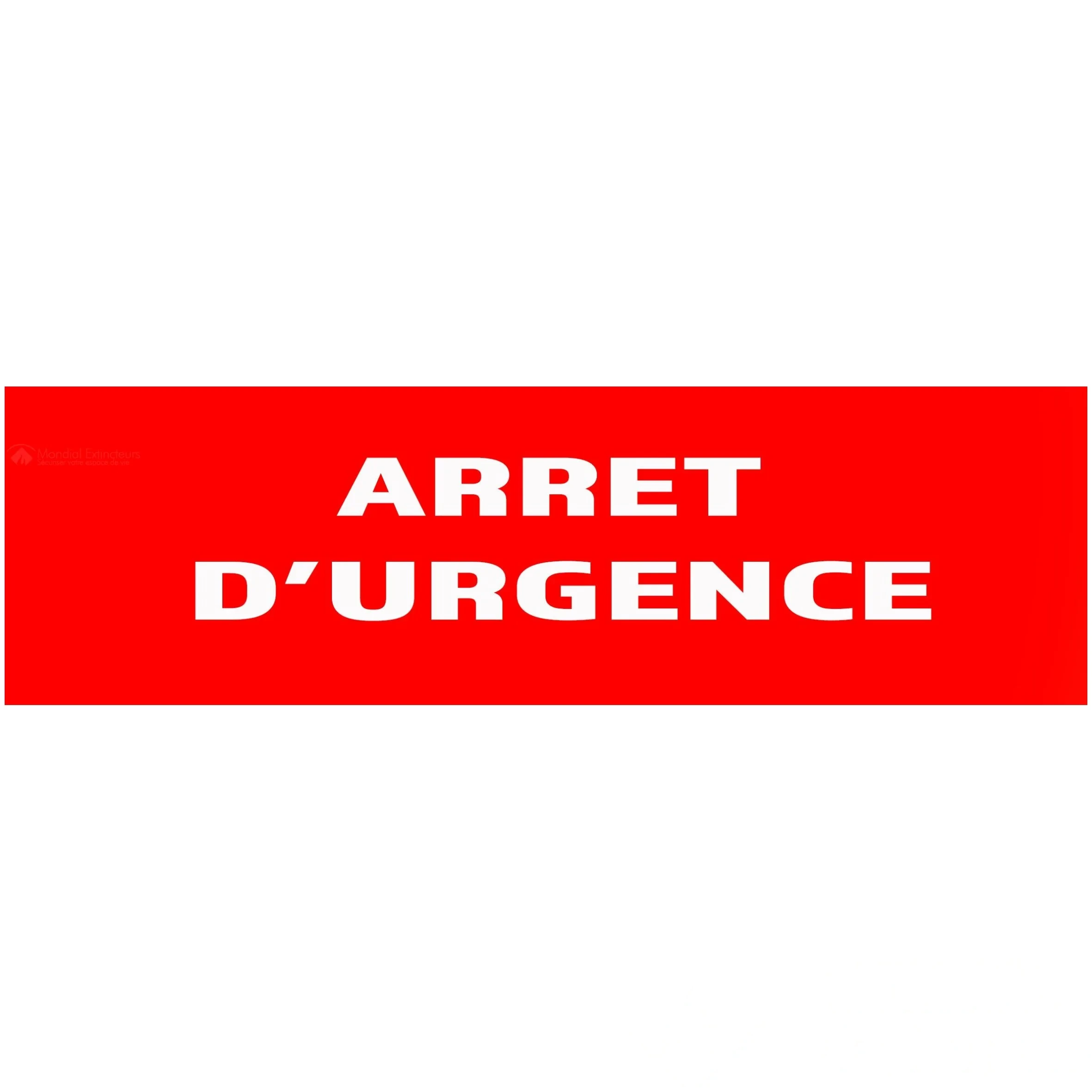 Panneau "Arrêt d'urgence" 200 mm × 60 mm — image 1