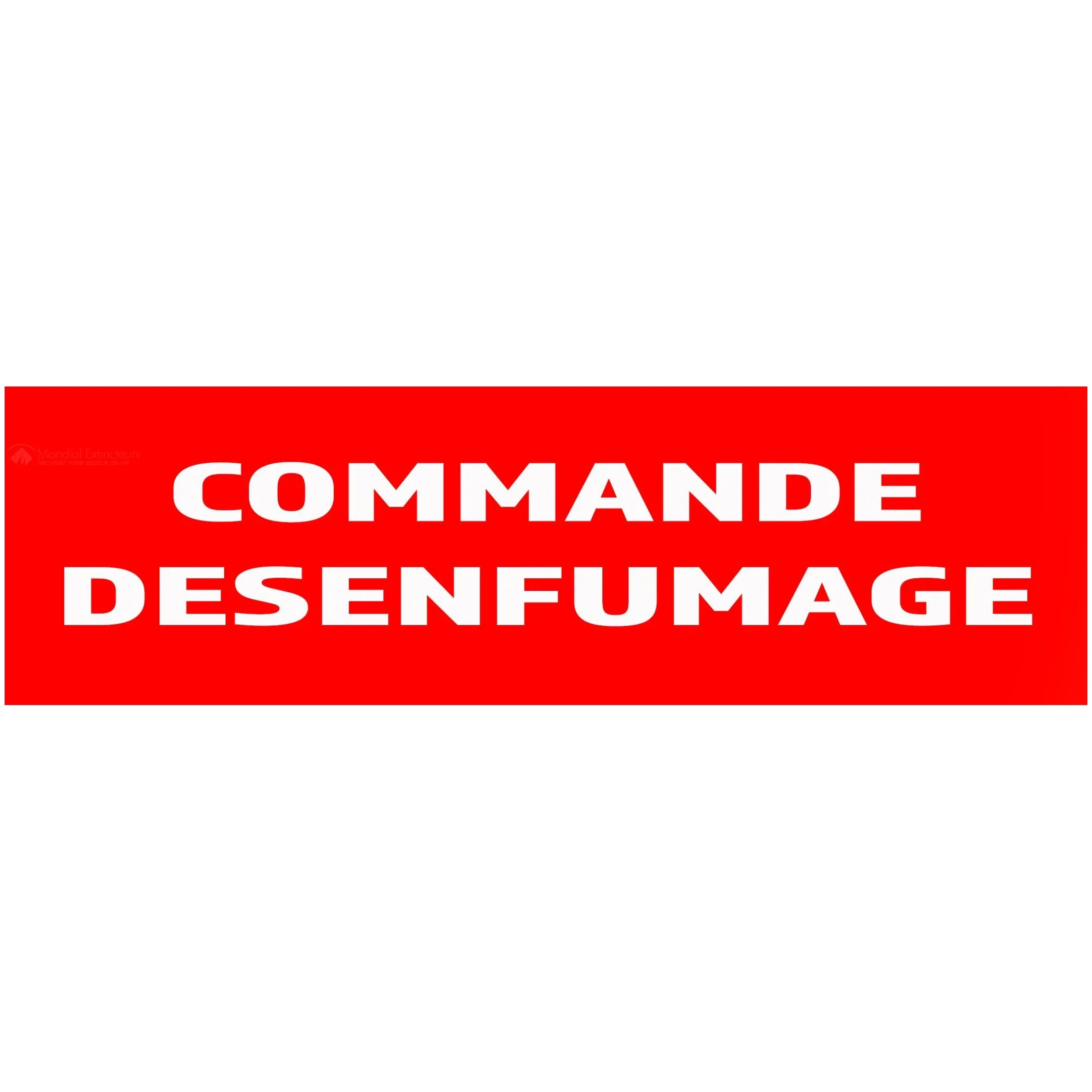 Panneau "Commande désenfumage" 200 mm × 60 mm — image 1