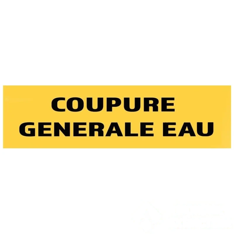 10 Panneaux "Coupure générale eau" 200 mm × 60 mm — image 1