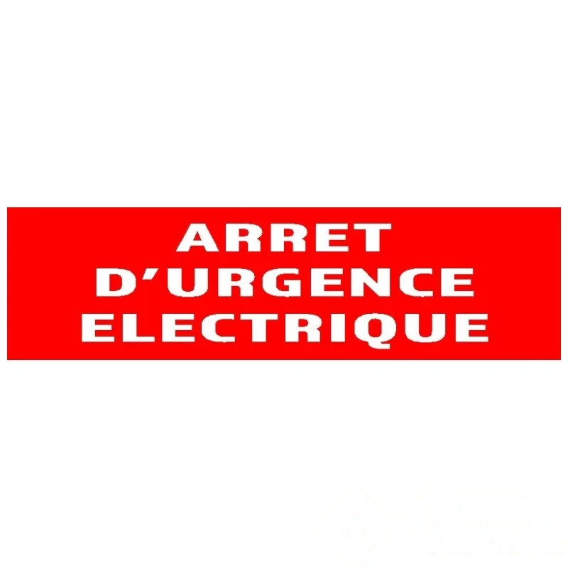 20 Panneaux "Arrêt d'urgence électrique" 200 mm × 60 mm — image 1