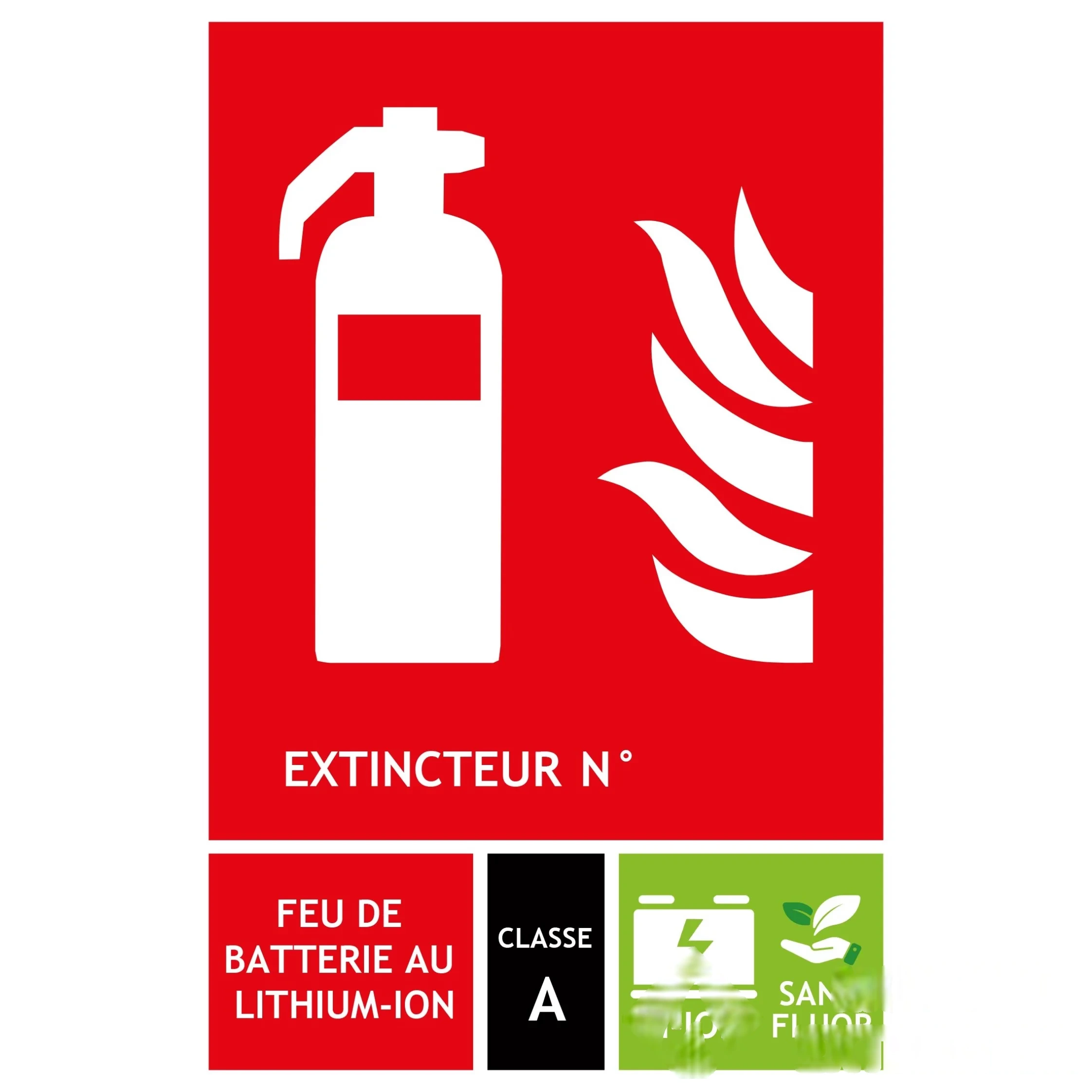Panneau PVC eau pulvérisée additif 12.5 × 19 cm - Classe A Lithium — image 1
