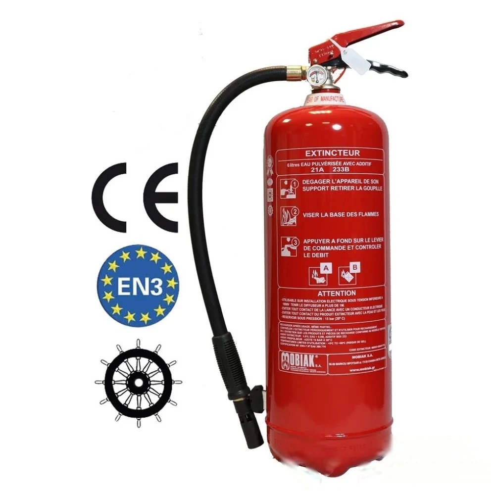 Extincteur 6 L CE avec support de Fixation marque MOBIAK