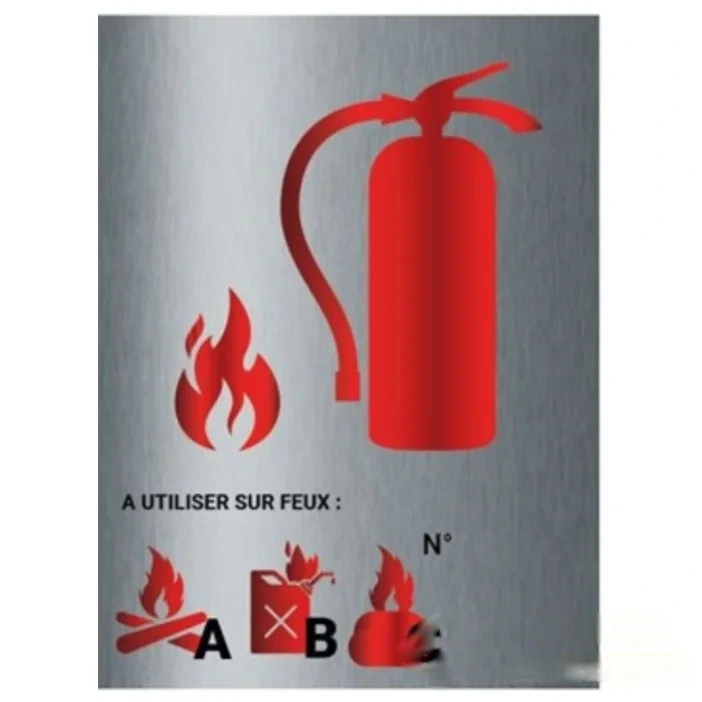 Panneau ALUMINIUM poudre 15 × 20 cm - Classe ABC — image 1