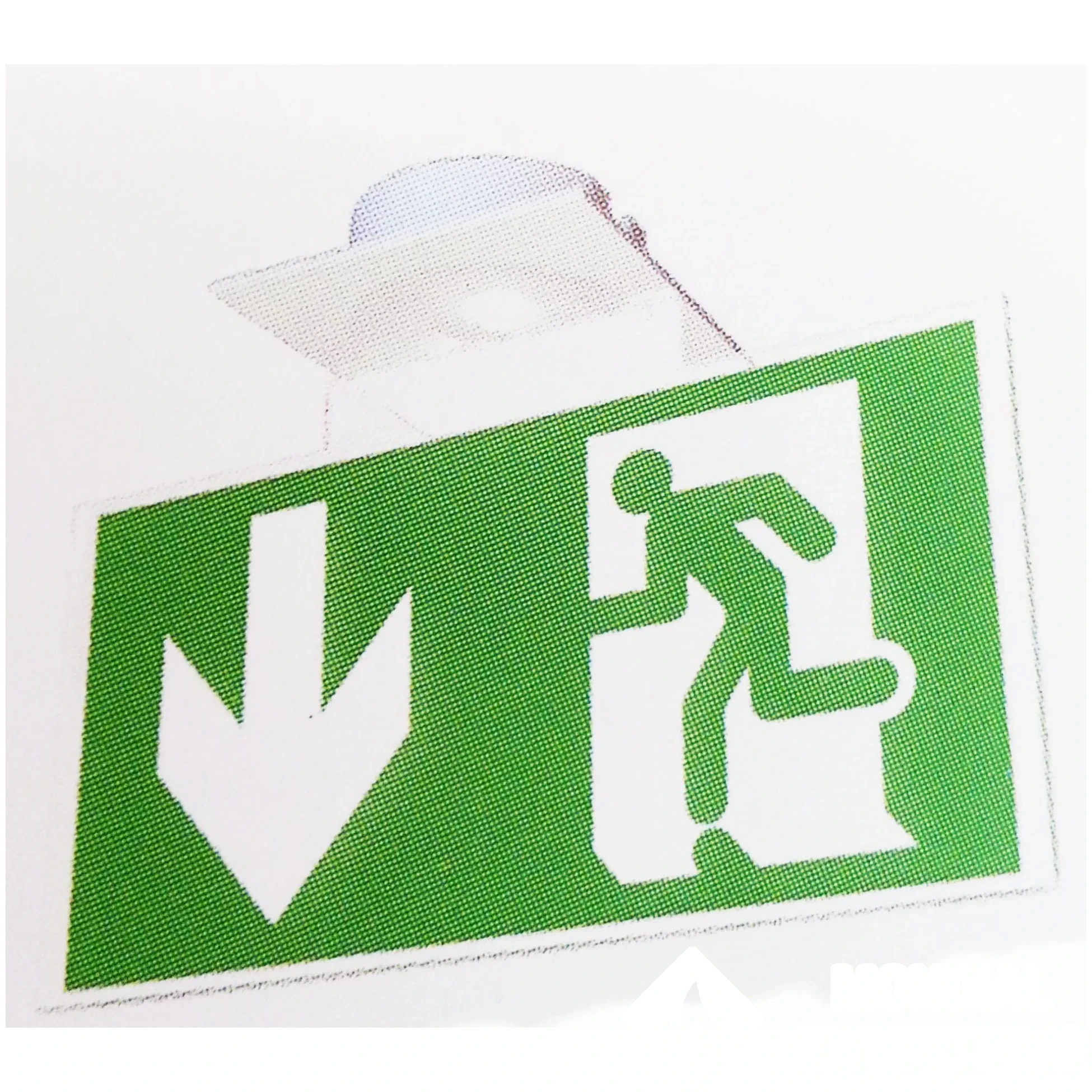 Porte sérigraphie "Spazio" Carré flèche bas - double face — image 1