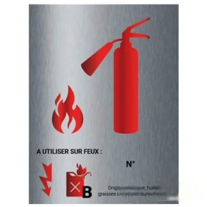 Panneau ALUMINIUM extincteur CO₂ - 15 × 20 cm - Classe B — image 1