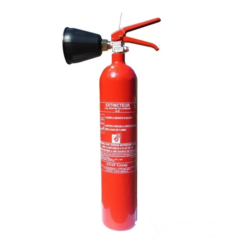 Extincteur CO₂ capacité 2 kg NF & MED + support de fixation + Panneau signalétique