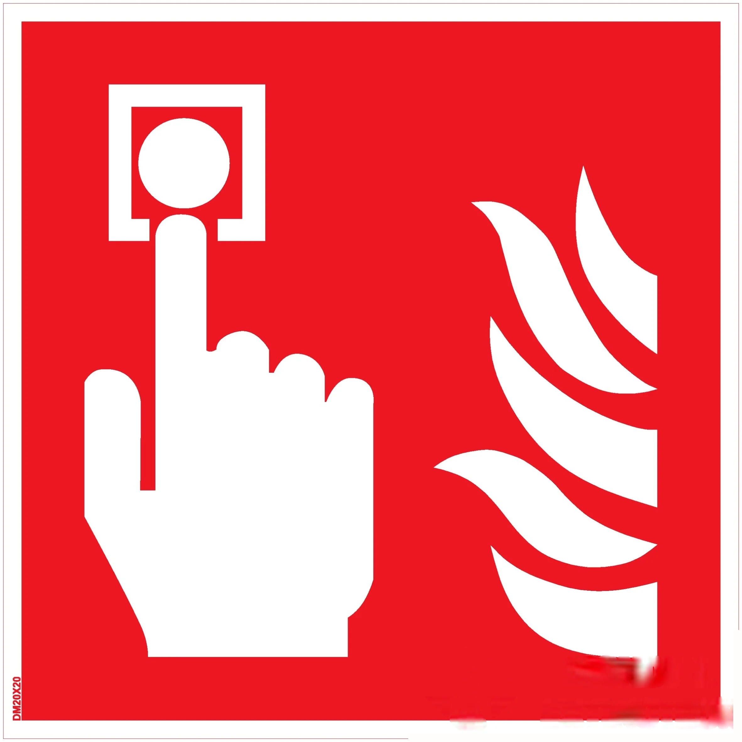 Panneaux PVC - Alarme Incendie - 200 × 200 mm — image 1