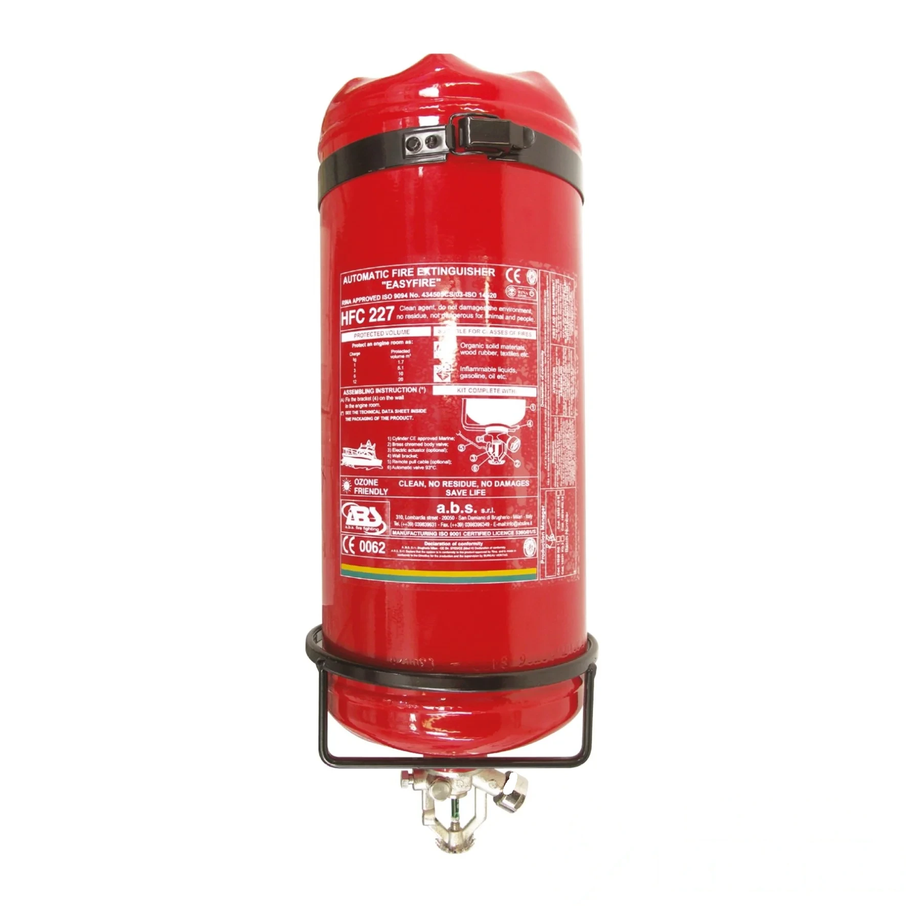 Extincteur automatique pour bateau capacité - 3 kg FM200 — image 1