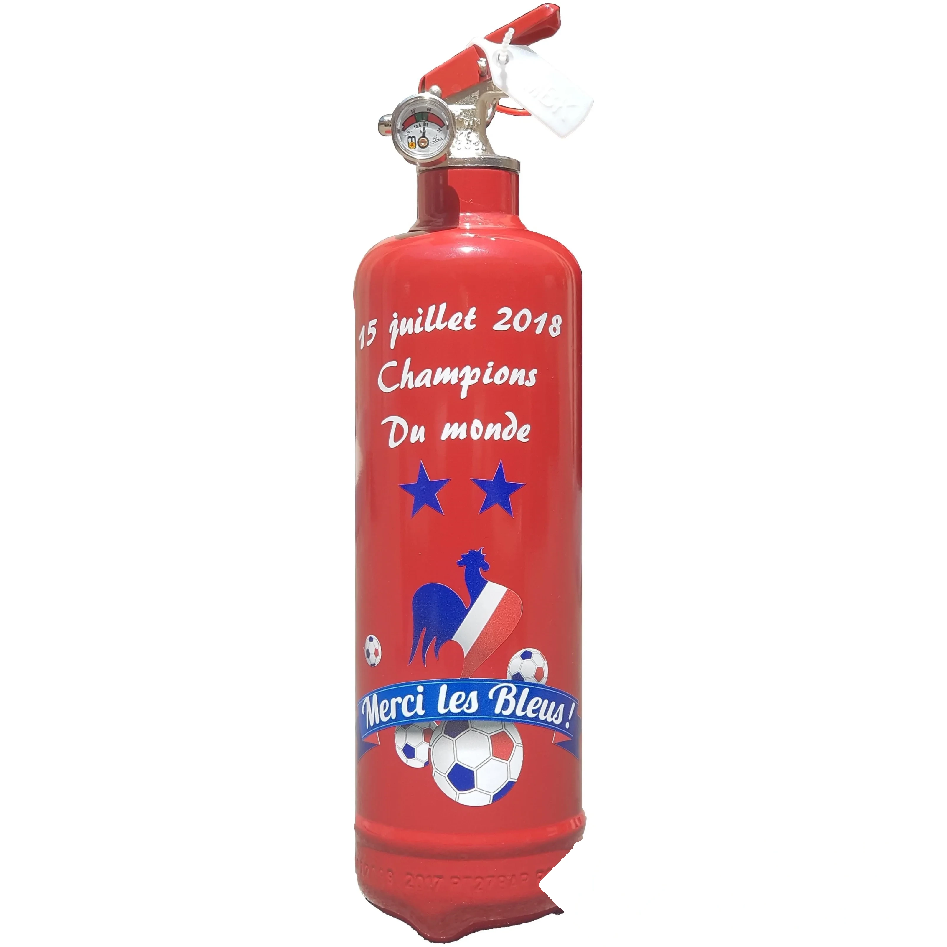 Extincteur "Merci les bleus"