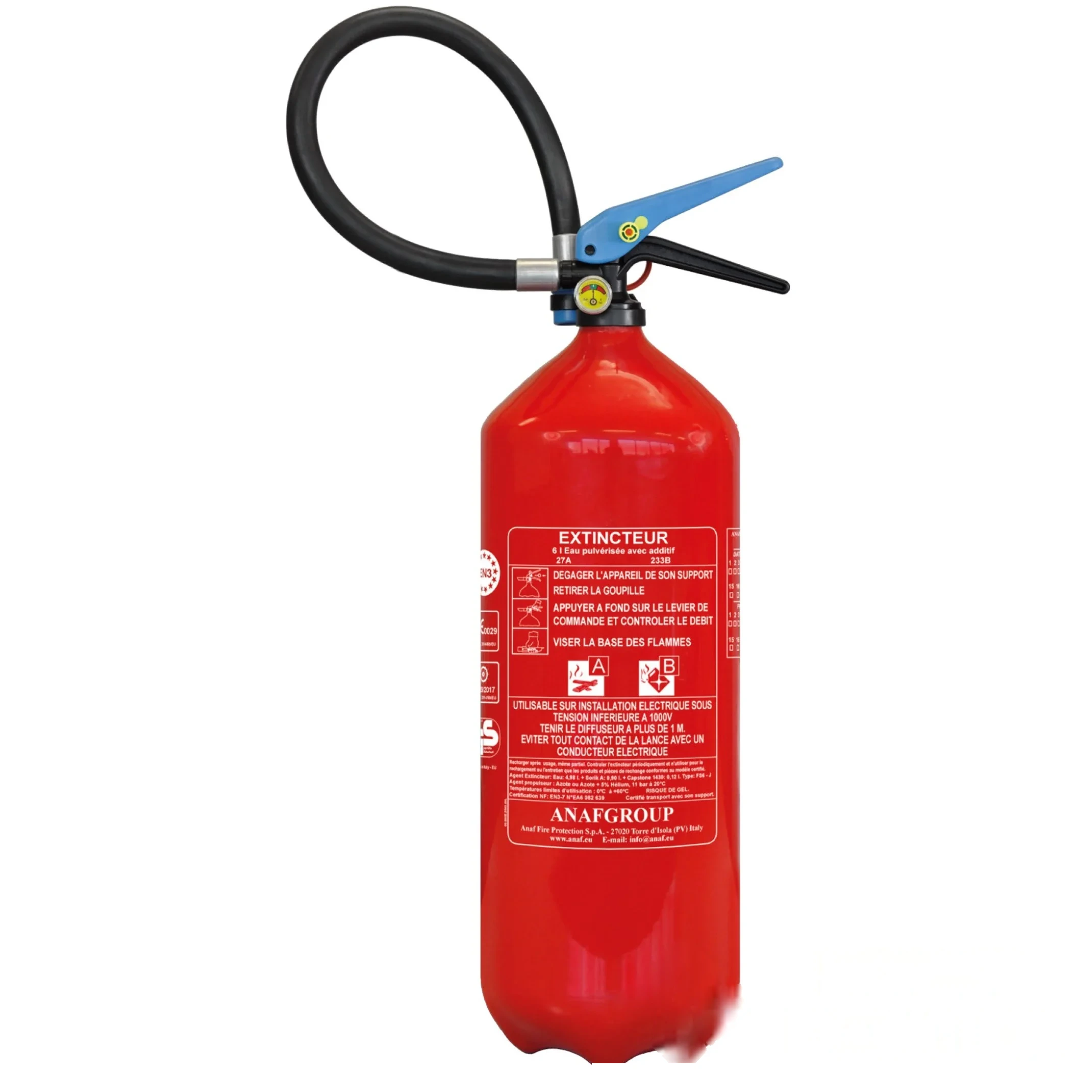 Extincteur 6 L NF - ANTIROUILLE - Marque ANAF