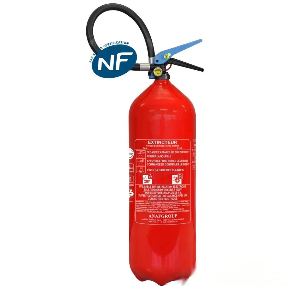 Extincteur 9 L AB - Gamme ANAF FS9 - J - PP - NF