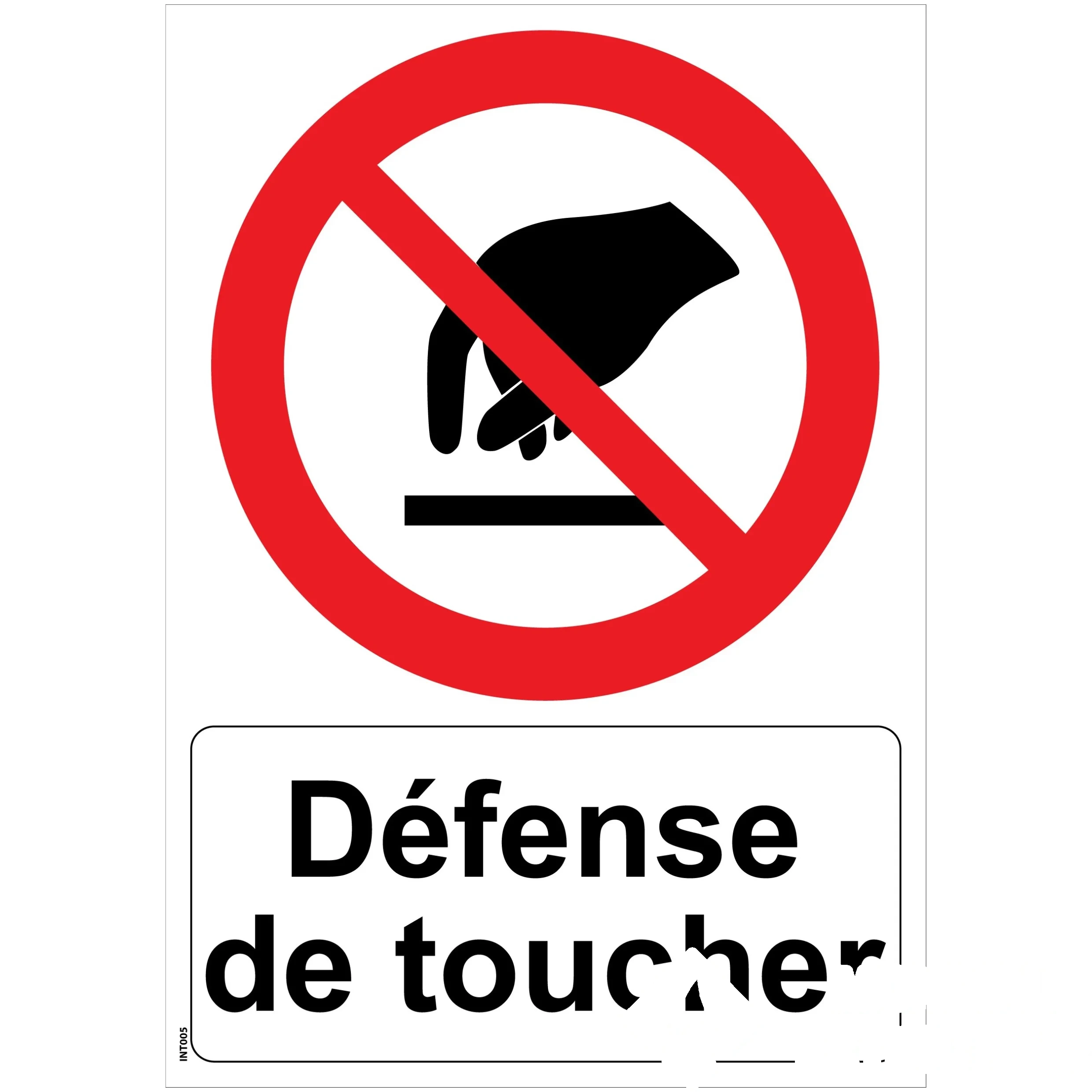 Panneau "Défense de toucher" - PVC A5 — image 1