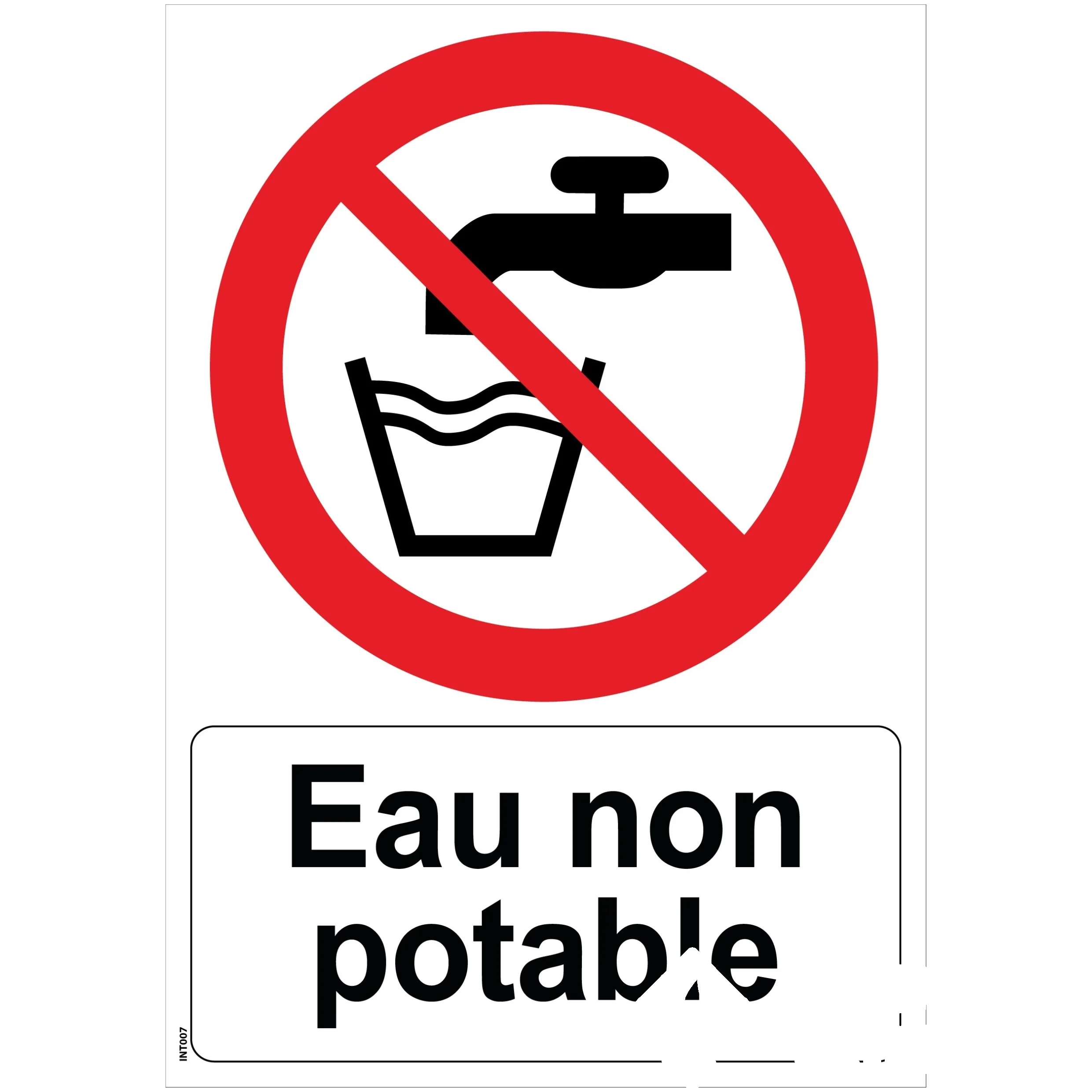 Panneau "Eau non potable" - PVC A4 — image 1