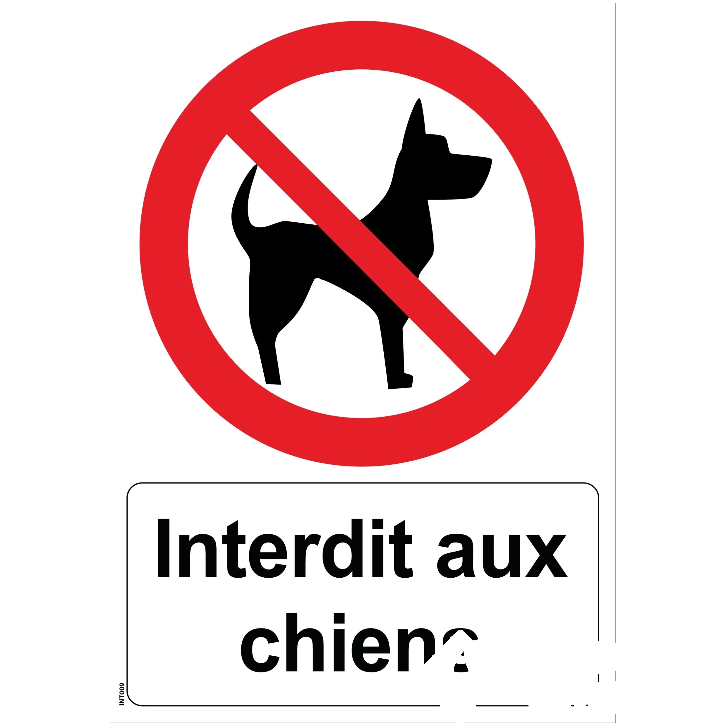 Panneau "Interdit aux chiens" - PVC A5 — image 1