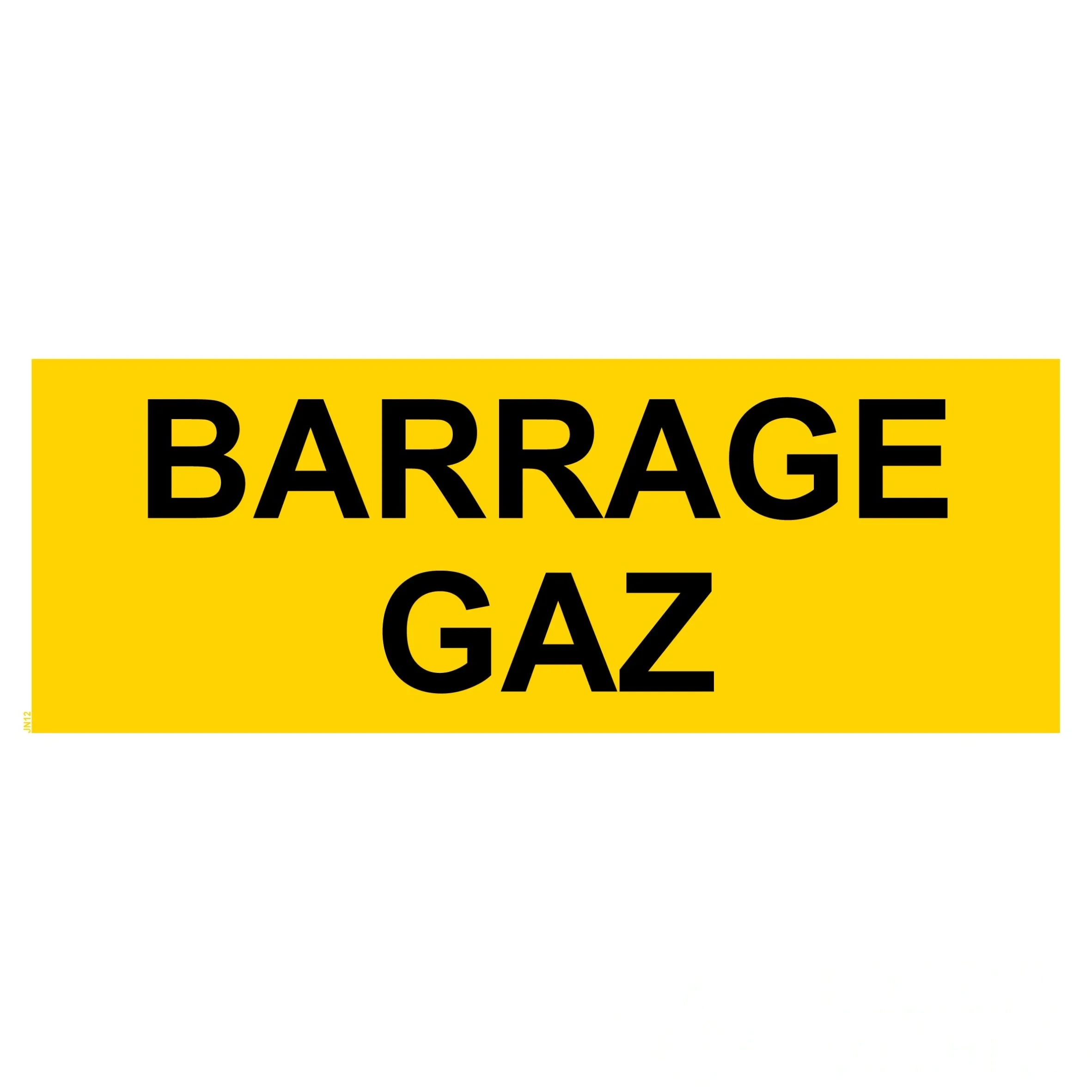 Panneau "Barrage gaz" - PVC 200 × 80 mm — image 1