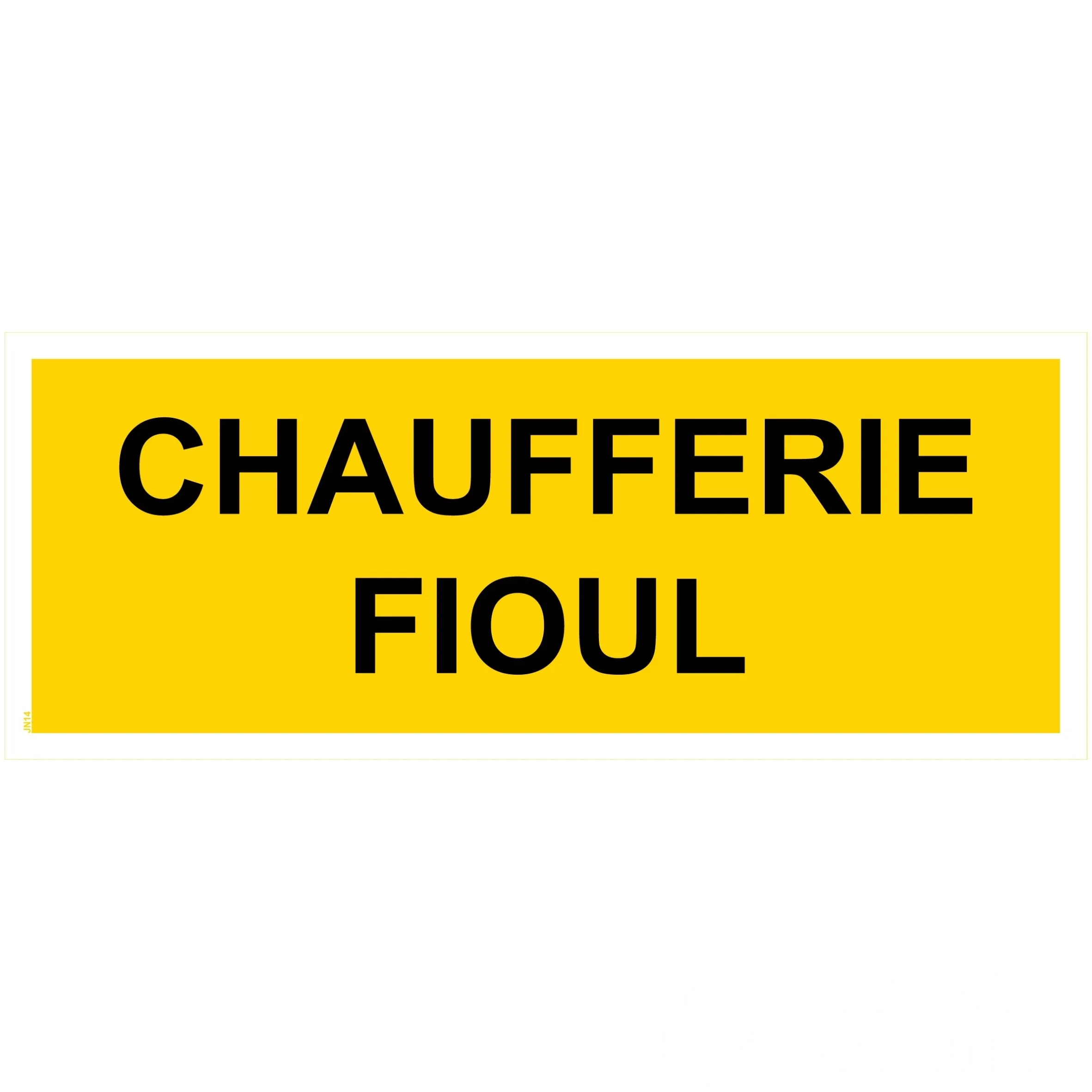Panneau "Chaufferie fioul" - PVC 200 × 80 mm — image 1