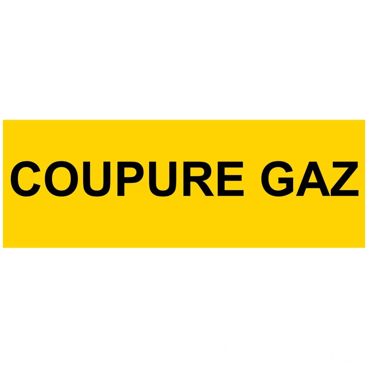 Panneau "Coupure gaz" - PVC 200 × 80 mm — image 1