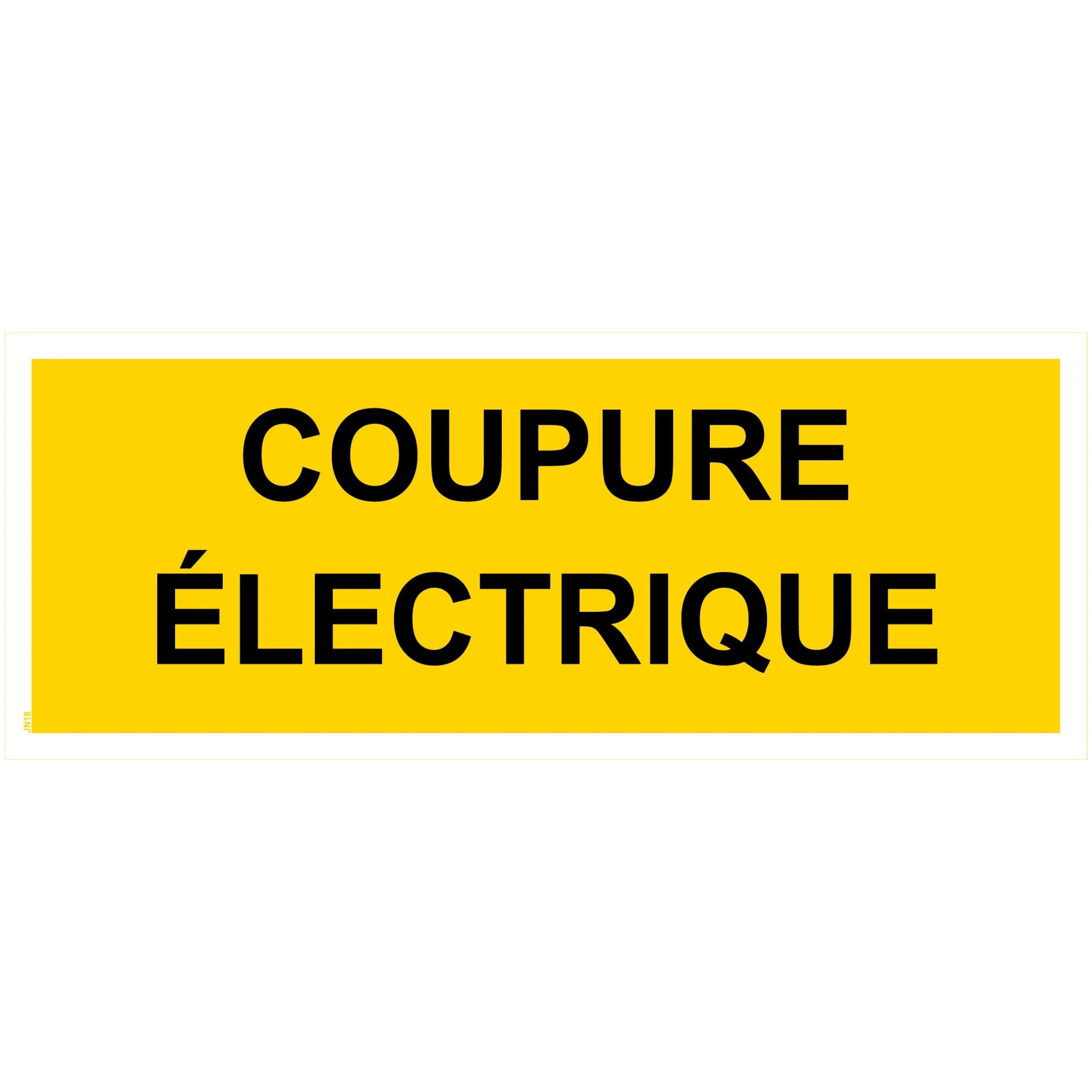 Panneau "Coupure Électrique" - PVC 200 × 80 mm — image 1