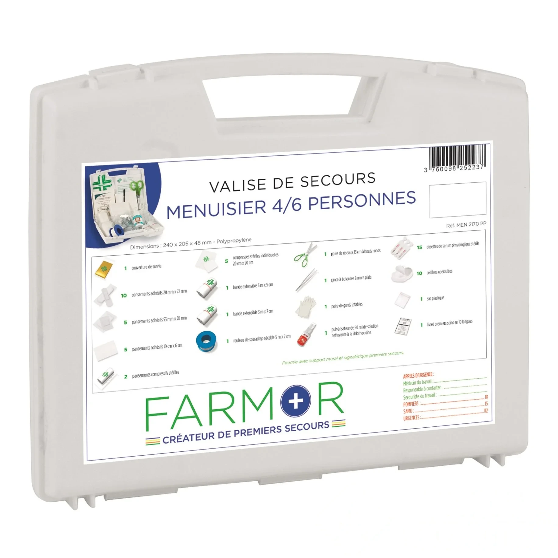 Valise de secours "Menuisier" 4/6 personnes — image 1