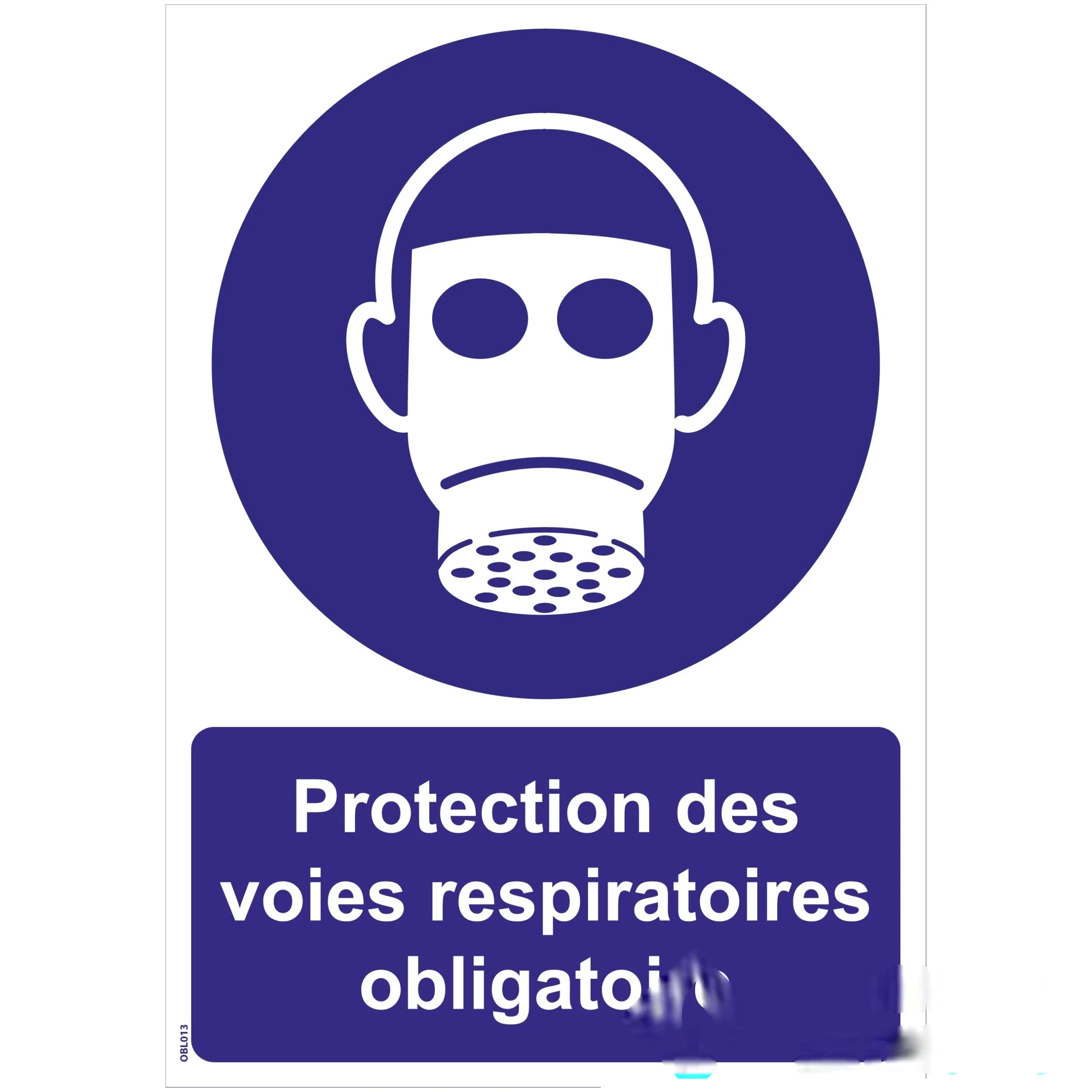 Panneaux "Protection des voies respiratoires obligatoire" - PVC A4 — image 1