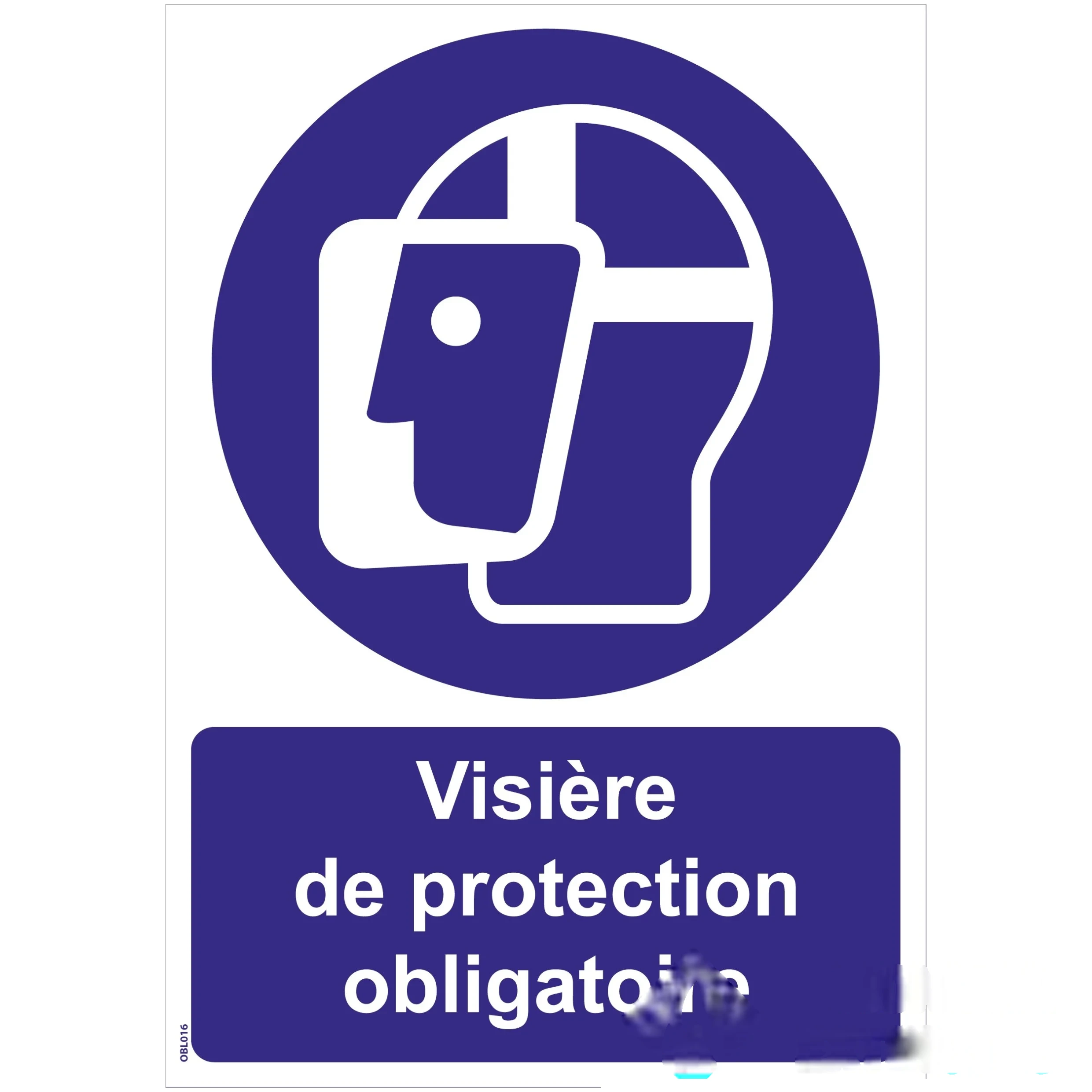 Panneaux "Visière de protection obligatoire" - PVC A5 — image 1