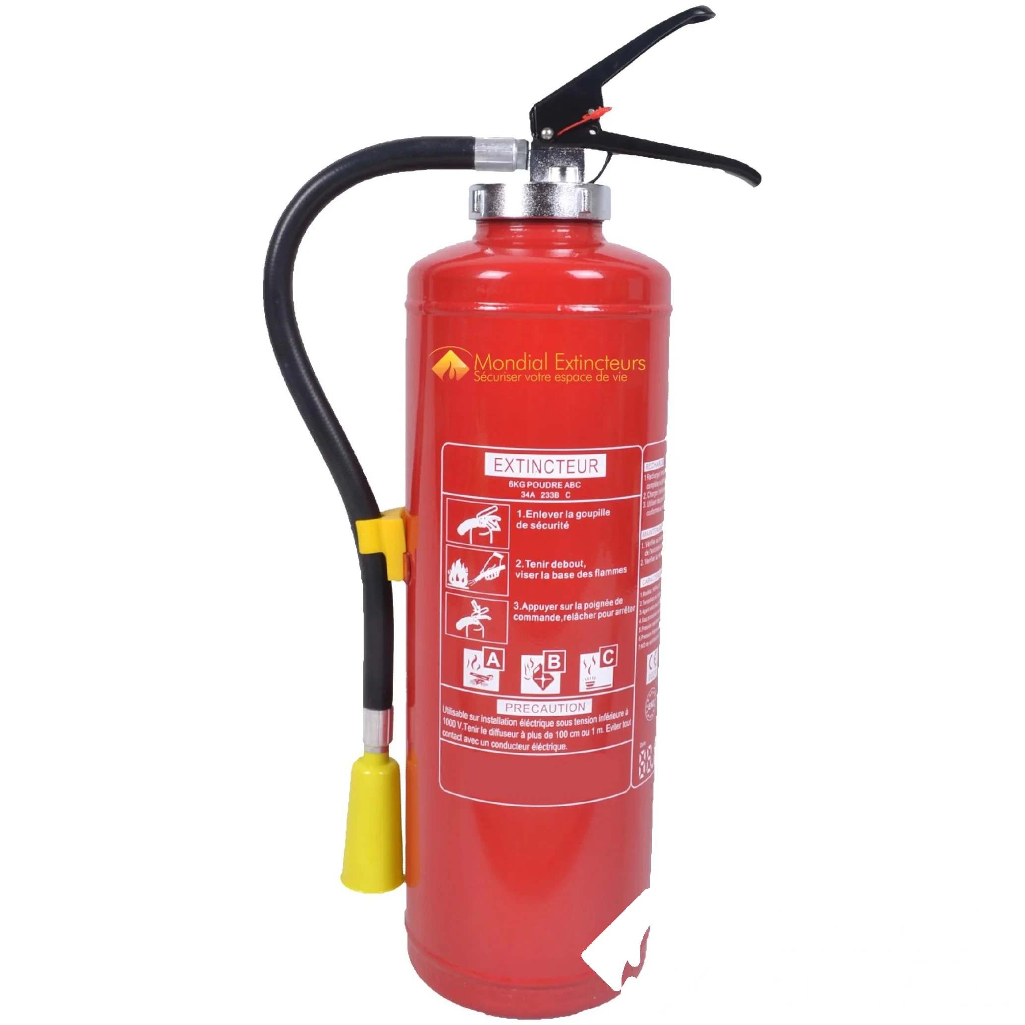 Extincteur 6 kg poudre pression auxiliaire stock 2014 TOUT NEUF