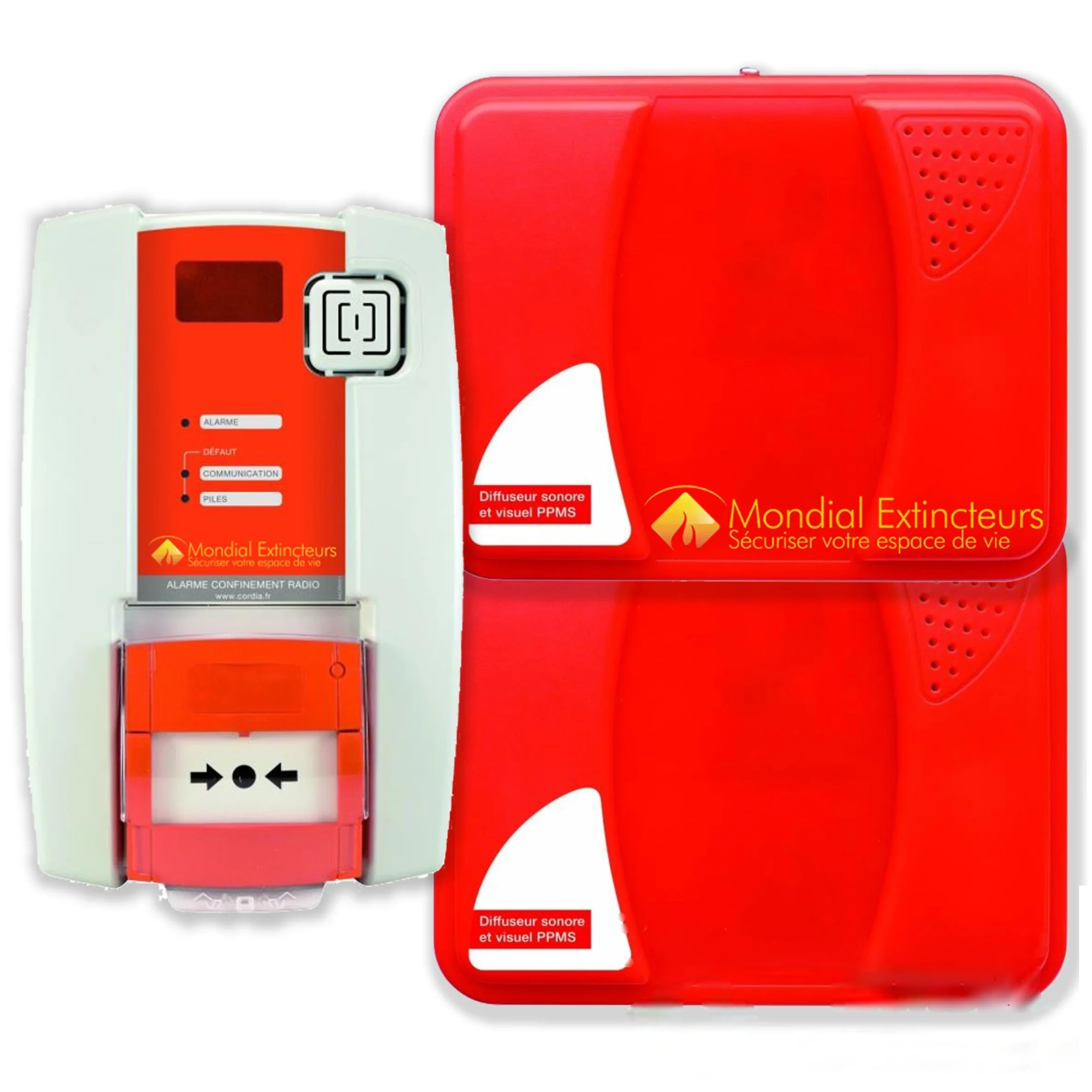Pack alarme de confinement avec 2 Diffuseurs déportés — image 1