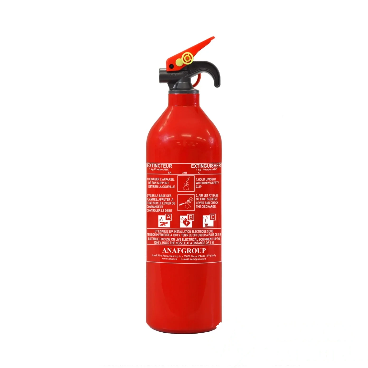 Extincteur poudre ABC 1 kg pression auxiliaire - NF - Marque Anaf — image 1