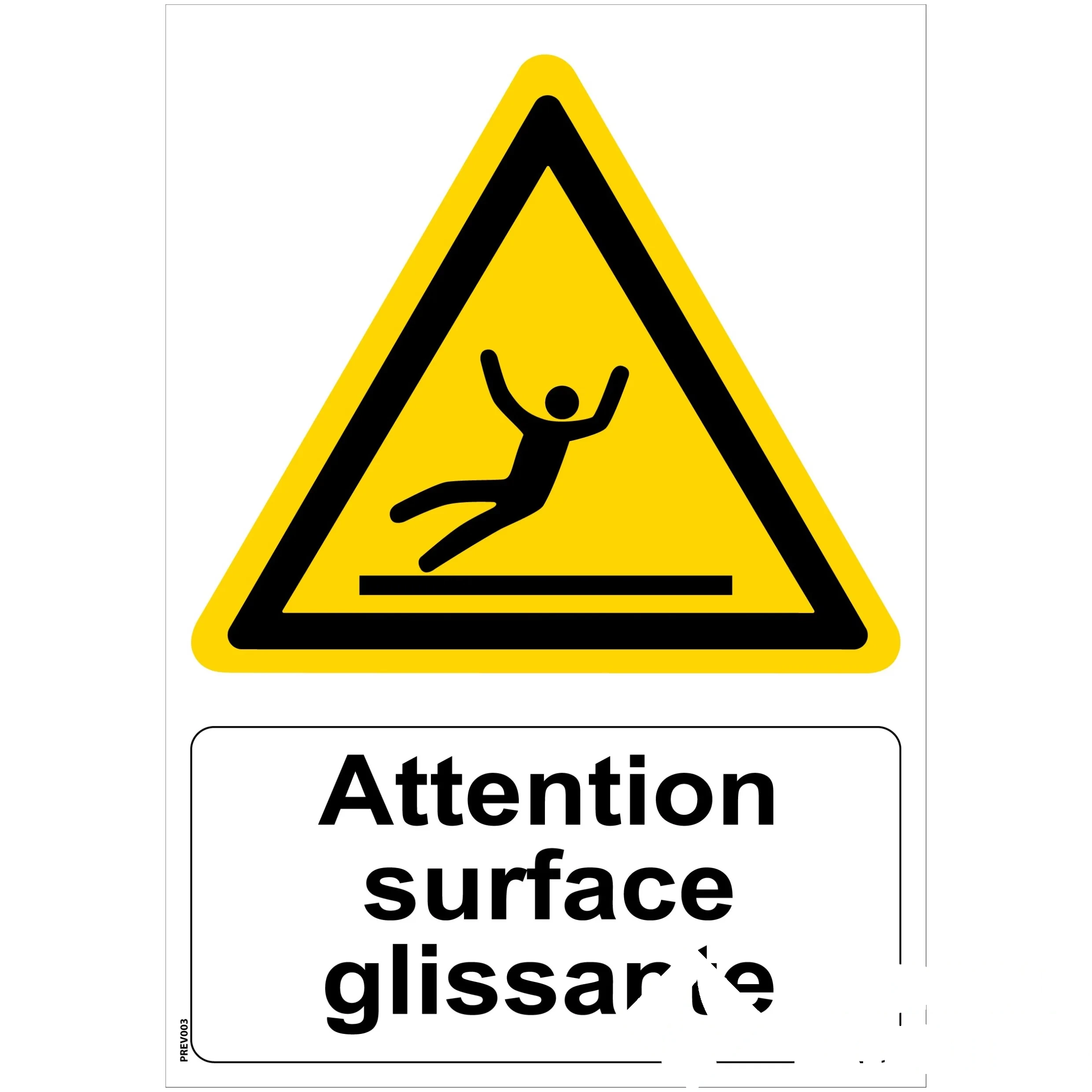 Panneau "Attention surface glissante" - PVC A4 — image 1